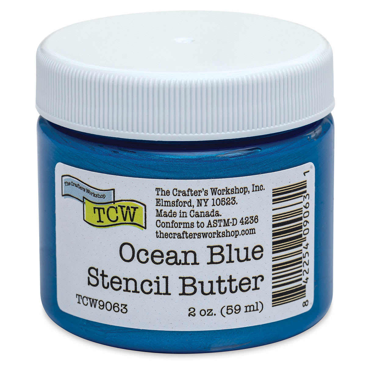 Stencil Butter Acrylic Paint - Ocean Blue, 2 oz, Jar