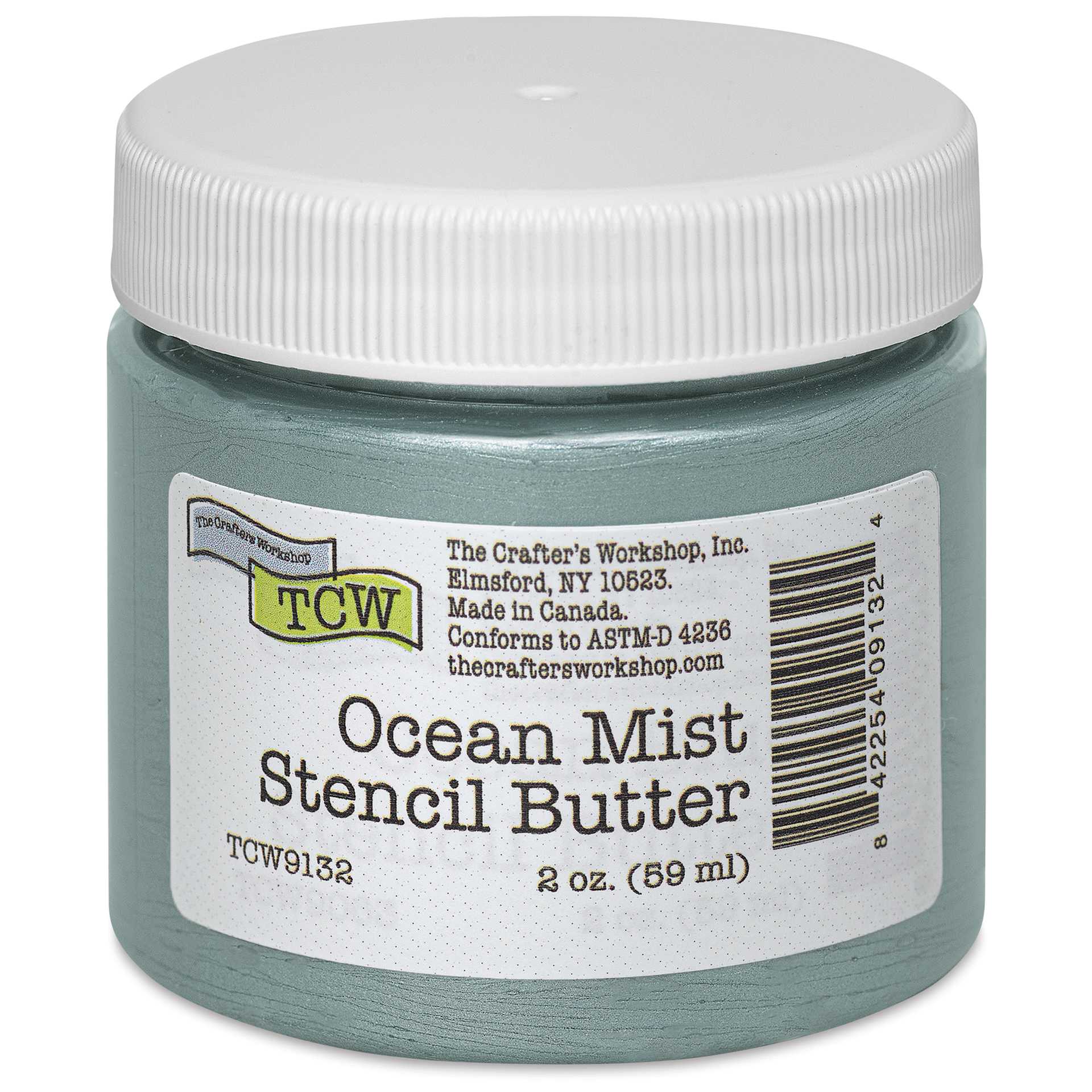 Stencil Butter Acrylic Paint - Ocean Mist, 2 oz, Jar