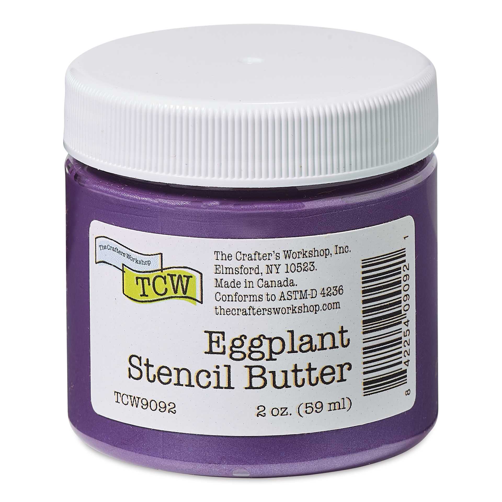 Stencil Butter Acrylic Paint - Eggplant, 2 oz, Jar