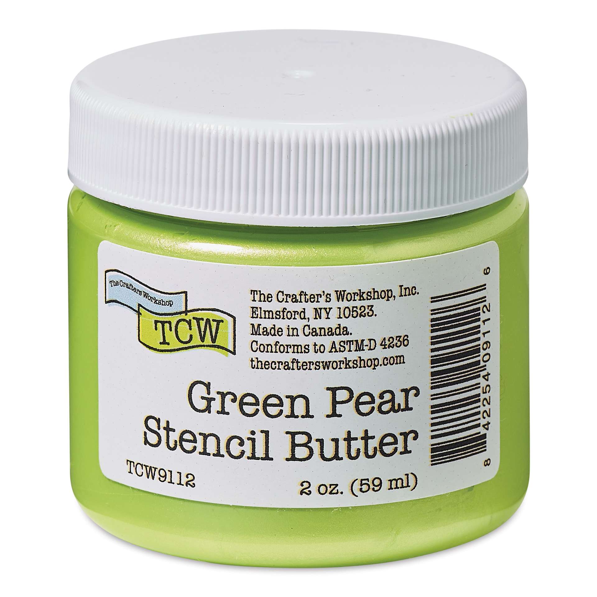 Stencil Butter Acrylic Paint - Green Pear, 2 oz, Jar