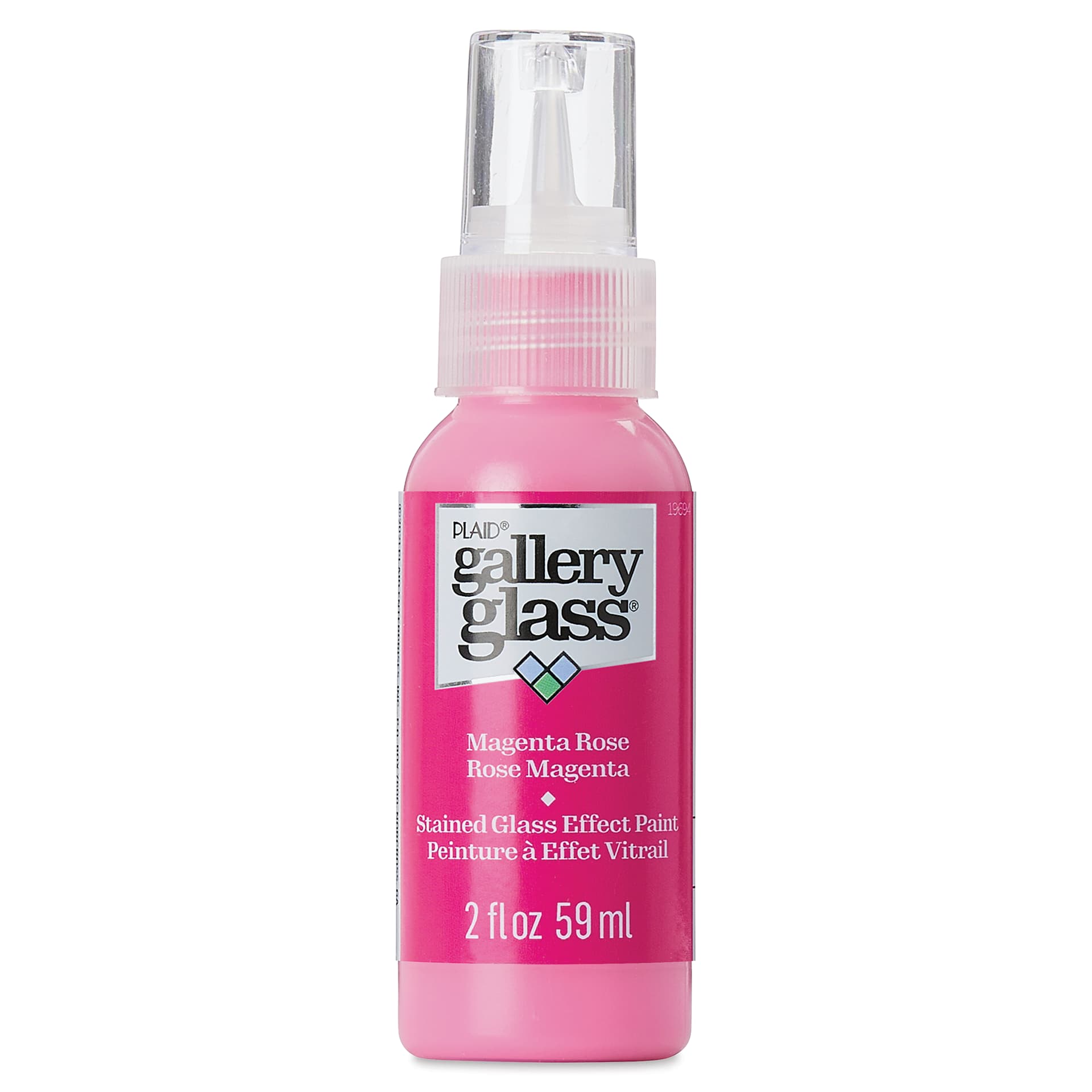 Gallery Glass Paint - Magenta Rose, 2 oz (Front of bottle)