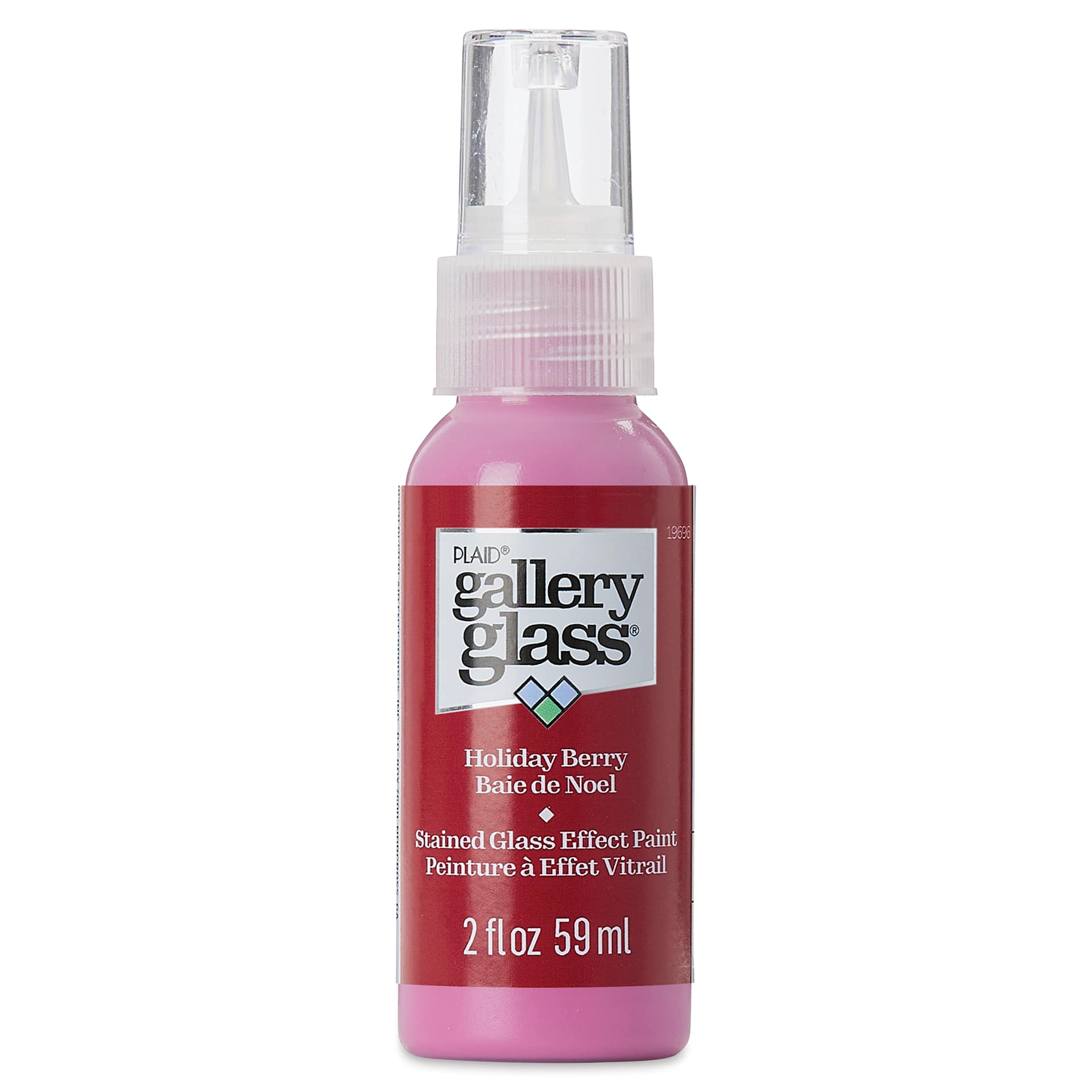 Gallery Glass Paint - Holiday Berry, 2 oz (Front of bottle)