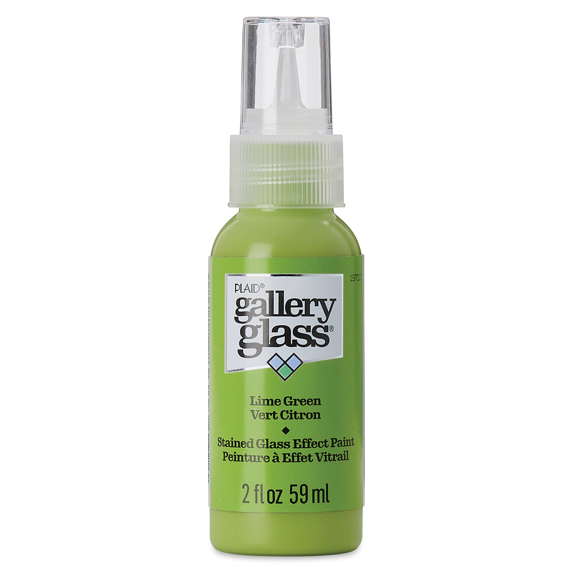 Gallery Glass Paint - Lime Green, 2 oz (Front of bottle)