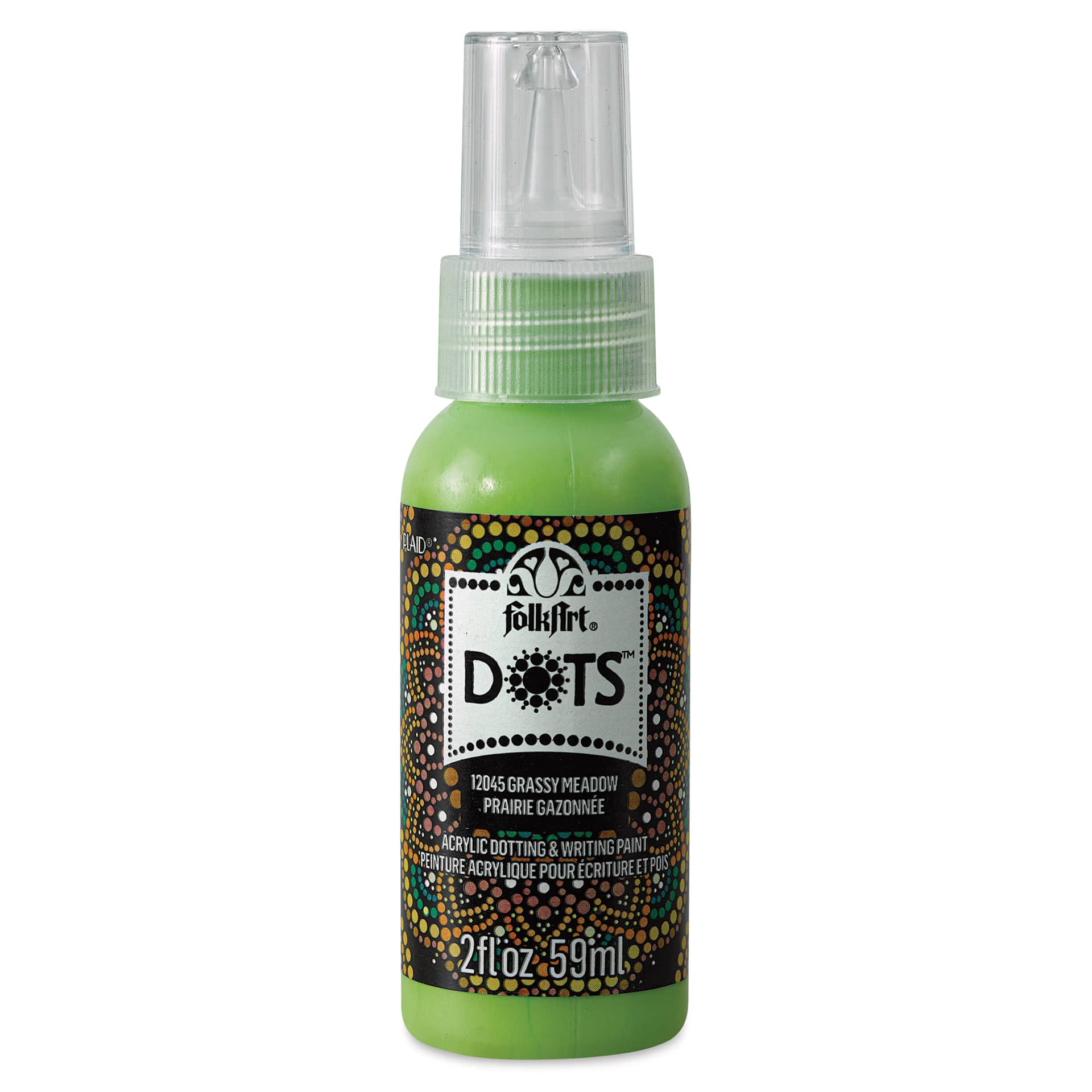 FolkArt Dots Acrylic Paint - Grassy Meadow, 2 oz (Front)