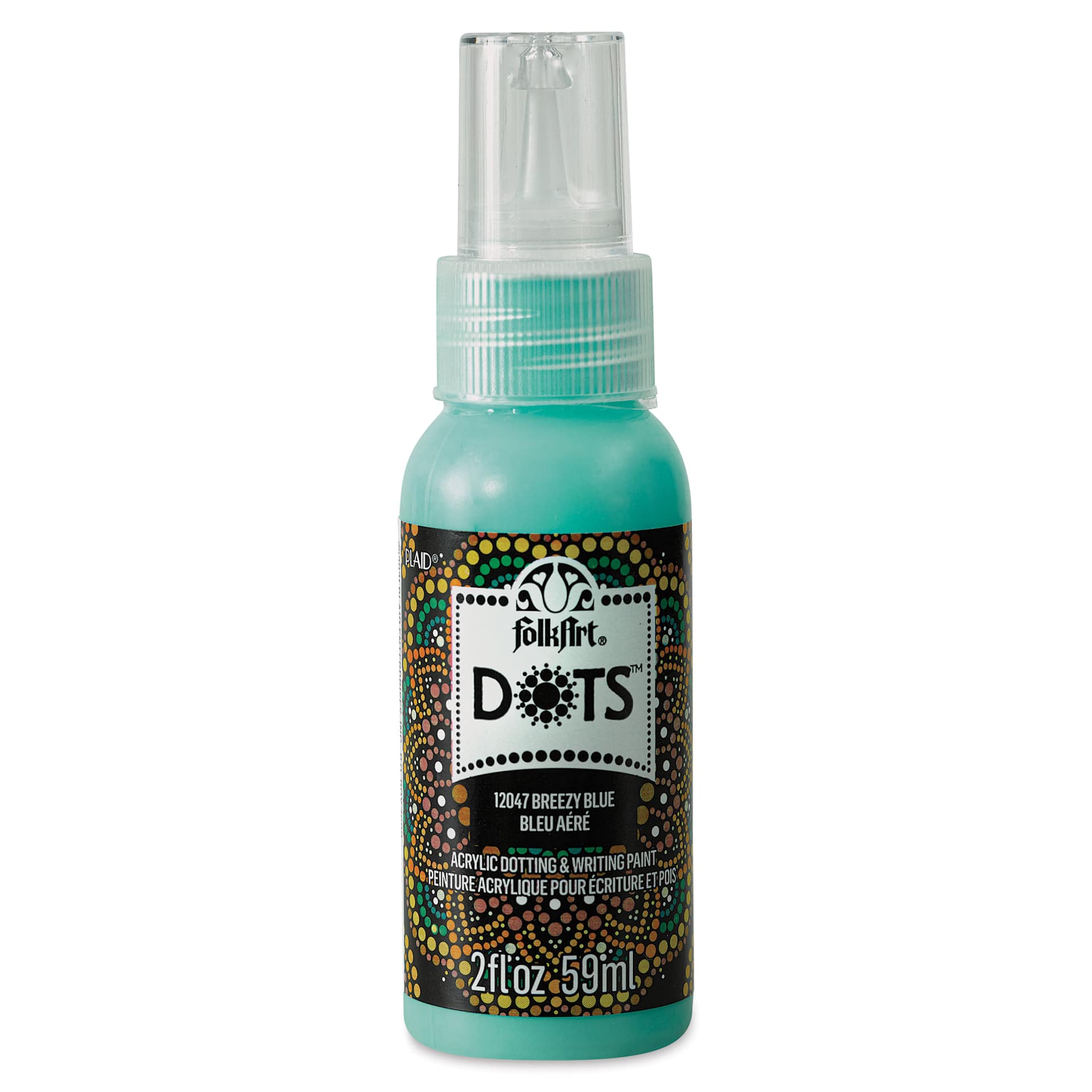 FolkArt Dots Acrylic Paint - Breezy Blue, 2 oz (Front)