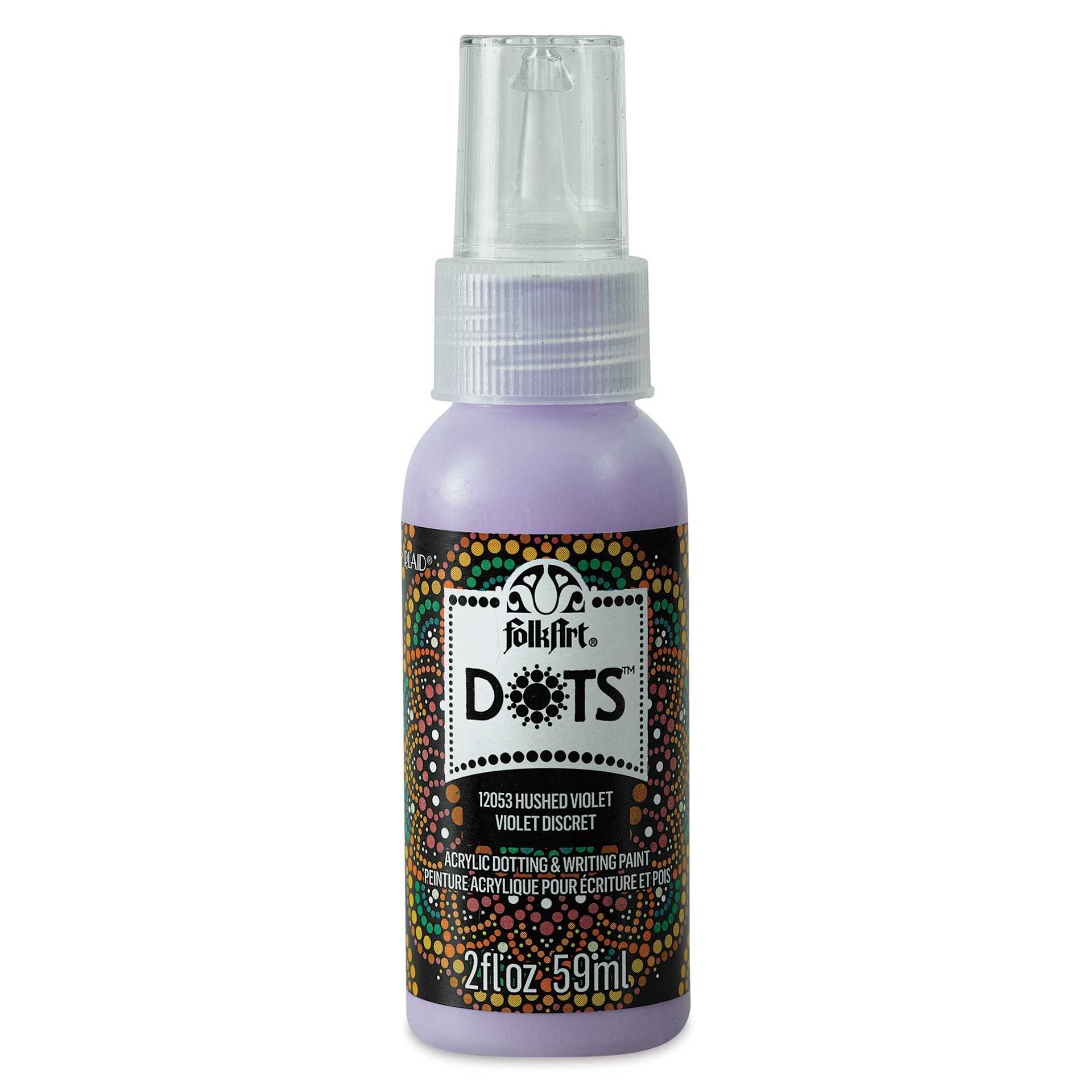 FolkArt Dots Acrylic Paint - Hushed Violet, 2 oz (Front)