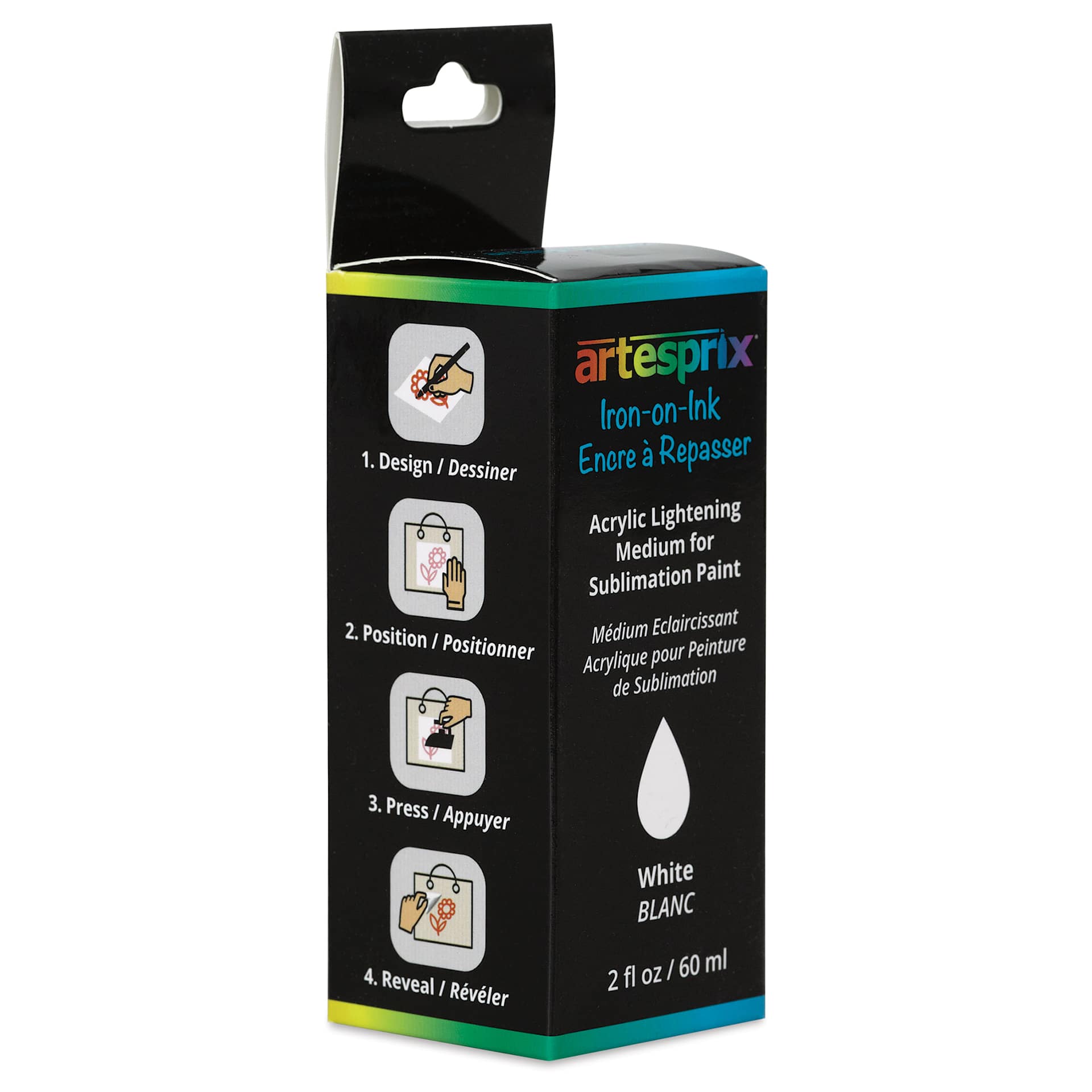 Artesprix Sublimation Acrylic Lightening Medium, 2 oz tube (front of packaging)