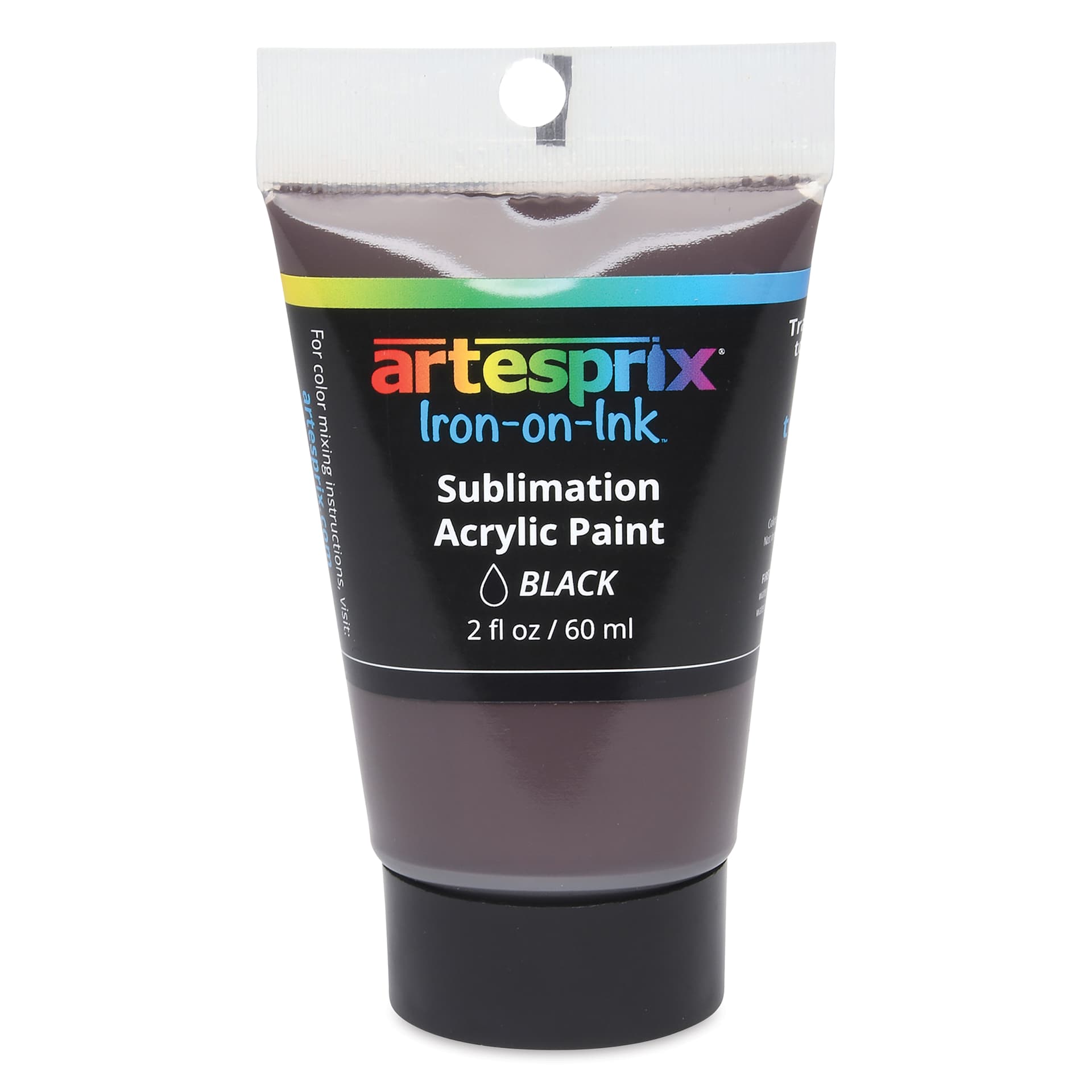 Artesprix Sublimation Acrylic Paint - Black, 2 oz Tube
