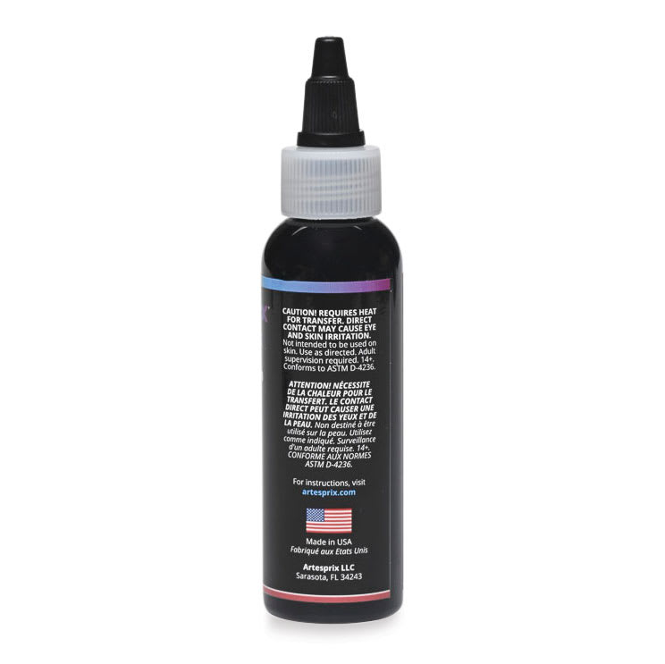 Artesprix Sublimation Ink - Red, 2 oz, side of bottle