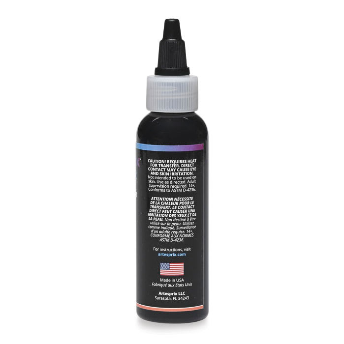 Artesprix Sublimation Ink - Orange, 2 oz, side of bottle