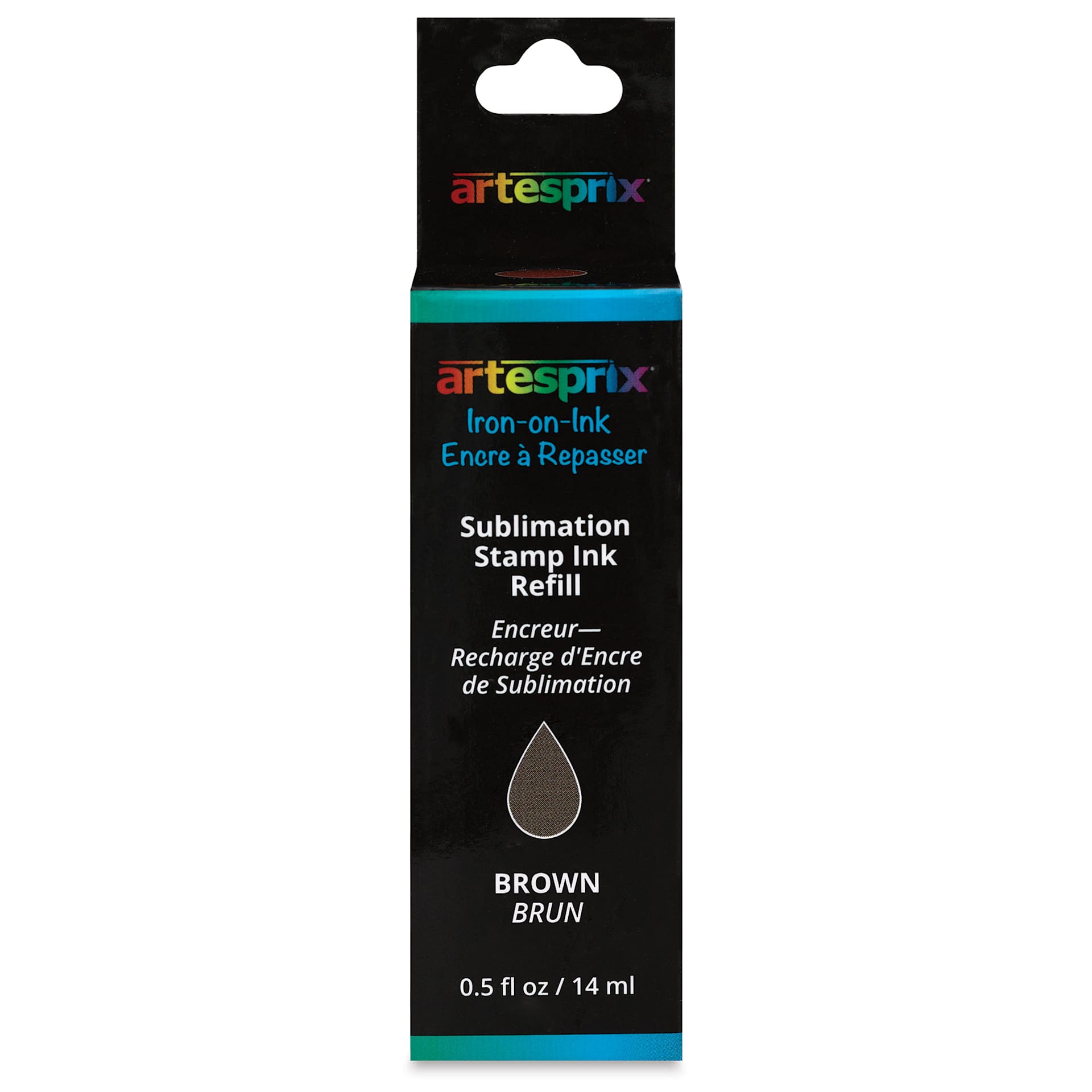 Artesprix Sublimation Stamp Ink Refill - Brown, 0.5 oz (front of package)