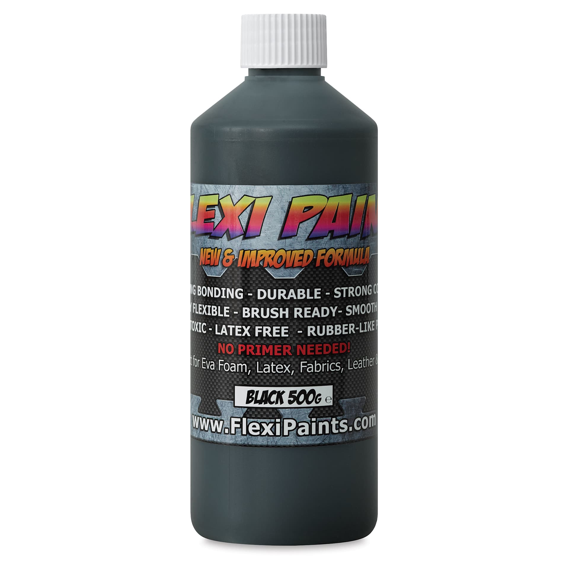Flexi Paint Waterbased Flexible Cosplay Paint - Black, 500 g (1.10 lb)