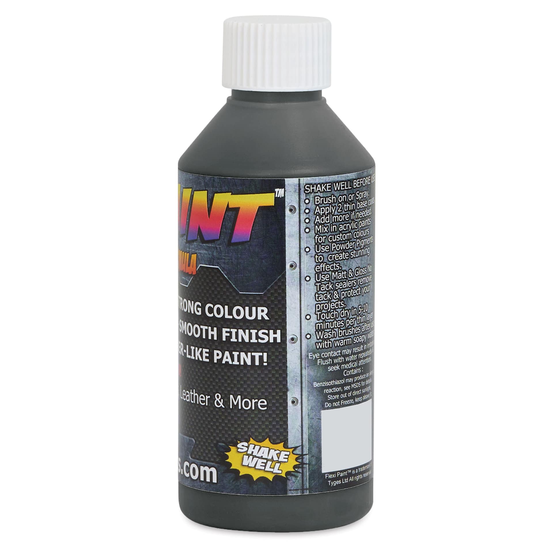 Flexi Paint Waterbased Flexible Cosplay Paint - Black, 250 g (0.55 lb) right side