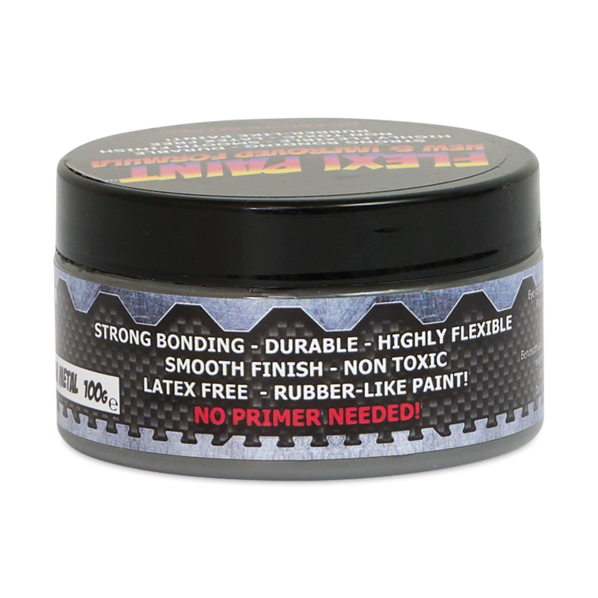 Flexi Paint Waterbased Flexible Cosplay Paint - Metallic Gun Metal, 100 g (0.22 lb) back