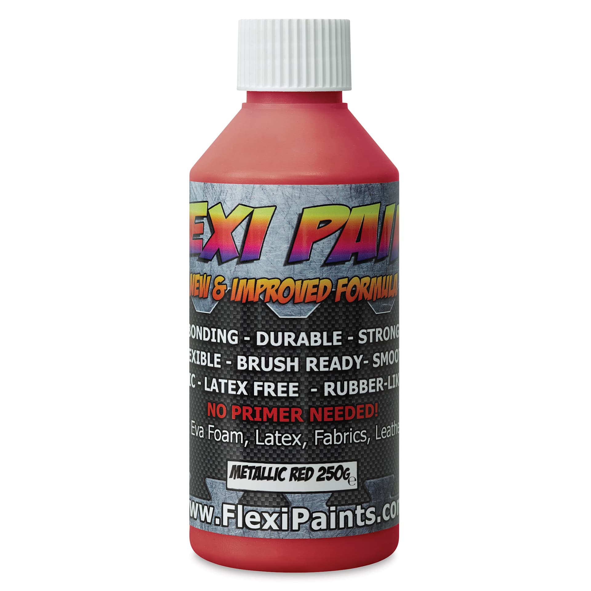 Flexi Paint Waterbased Flexible Cosplay Paint - Metallic Red, 250 g (0.55 lb)