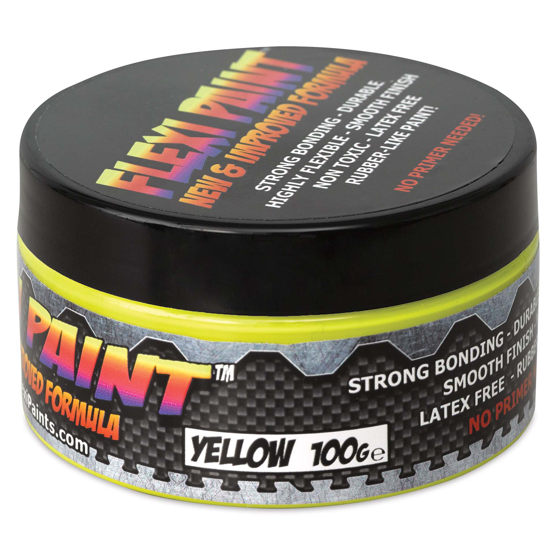 Flexi Paint Waterbased Flexible Cosplay Paint - Yellow, 100 g (0.22 lb) side view