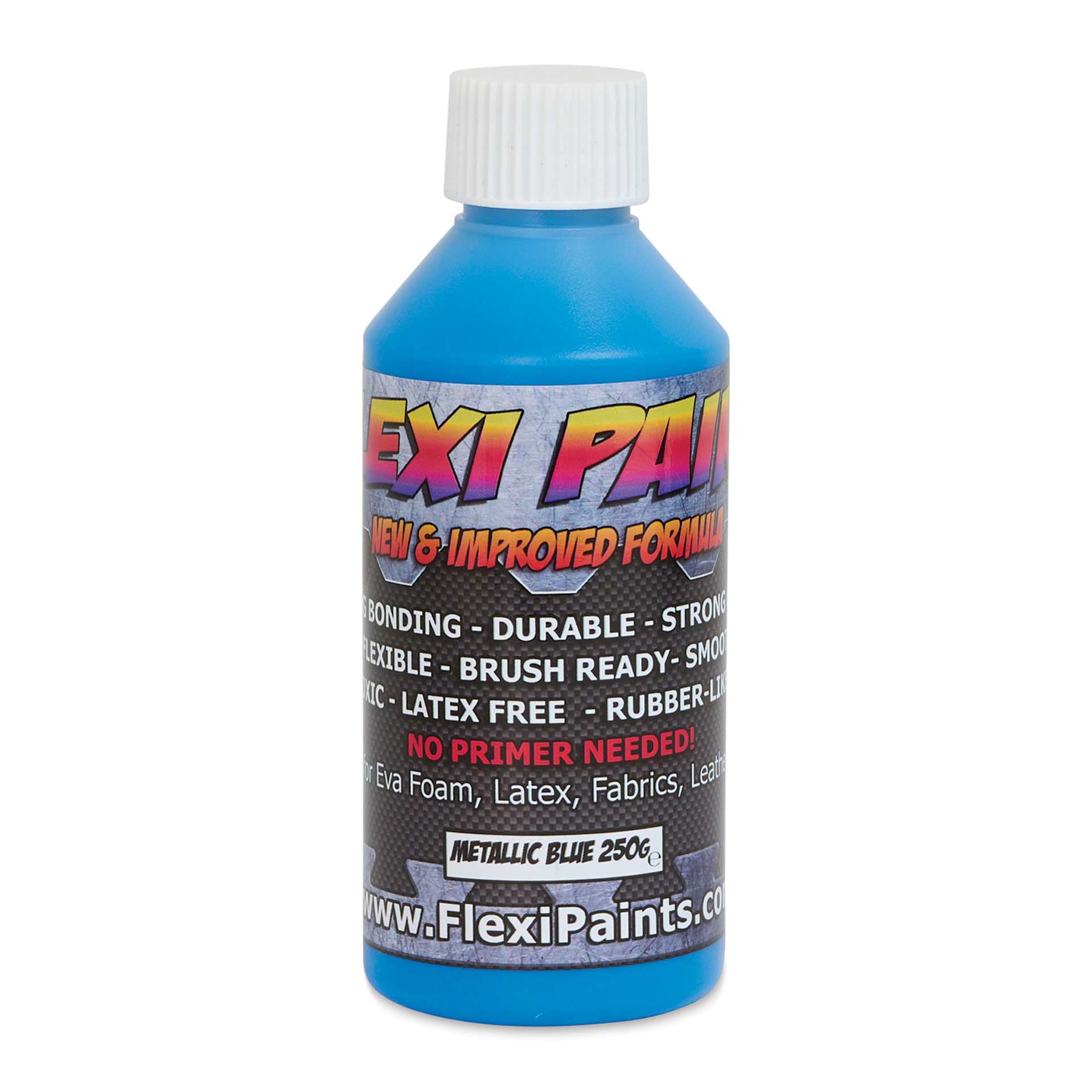 Flexi Paint Waterbased Flexible Cosplay Paint - Metallic Blue, 250 g (0.55 lb)