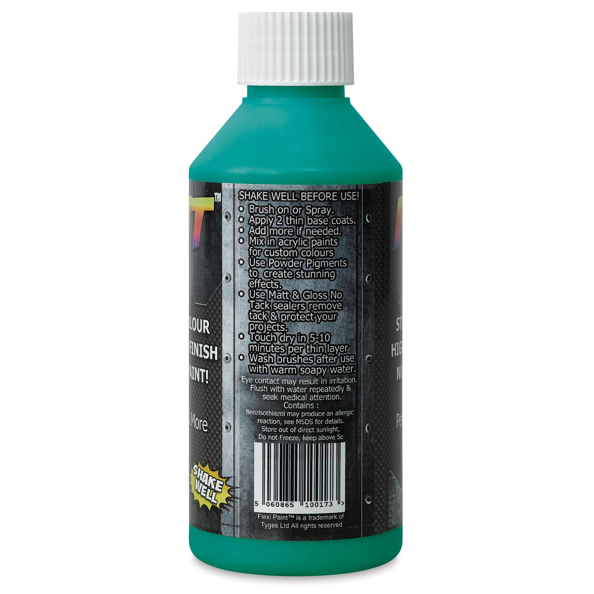 Flexi Paint Waterbased Flexible Cosplay Paint - Green, 250 g (0.55 lb) back