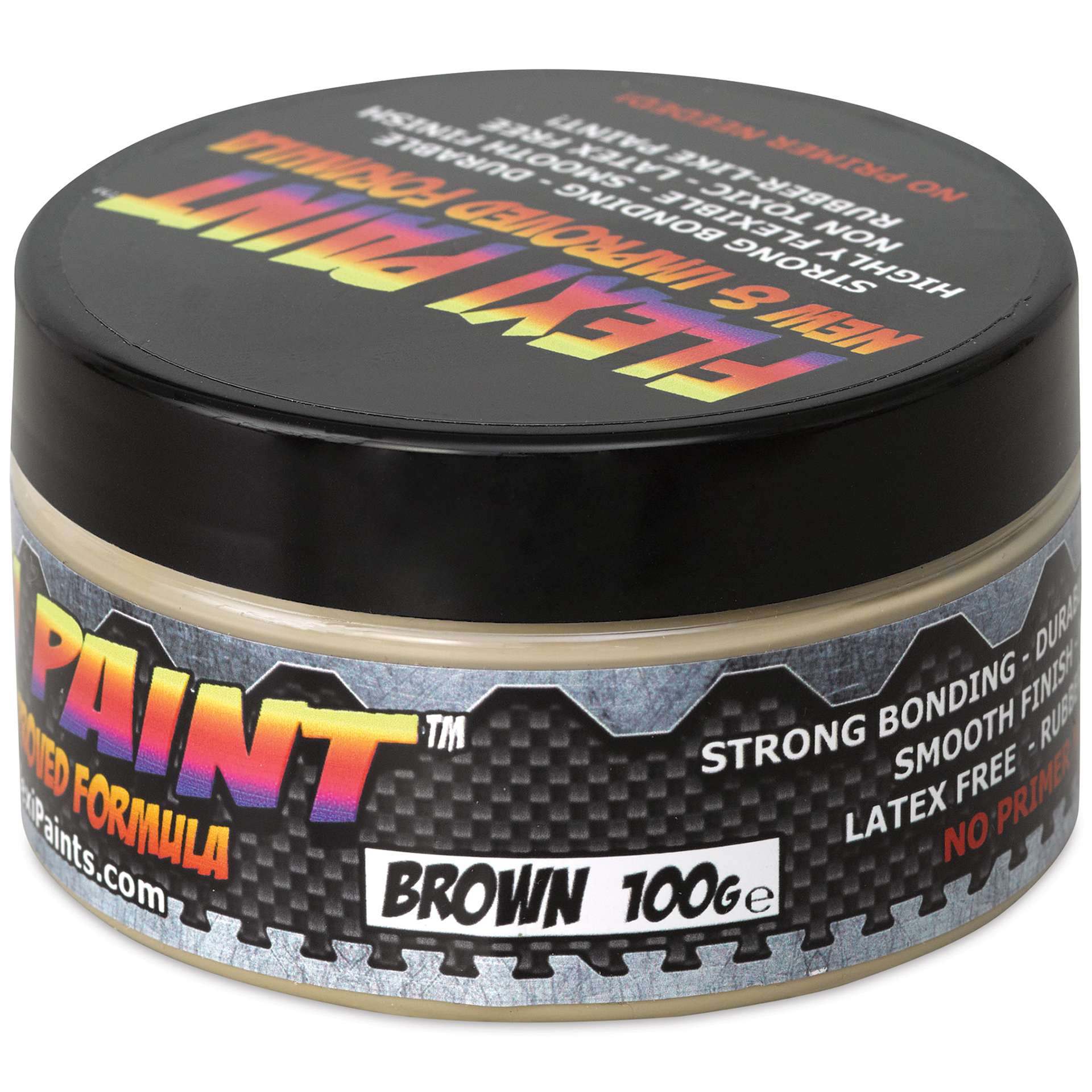 Flexi Paint Waterbased Flexible Cosplay Paint - Brown, 100 g (0.22 lb) side view