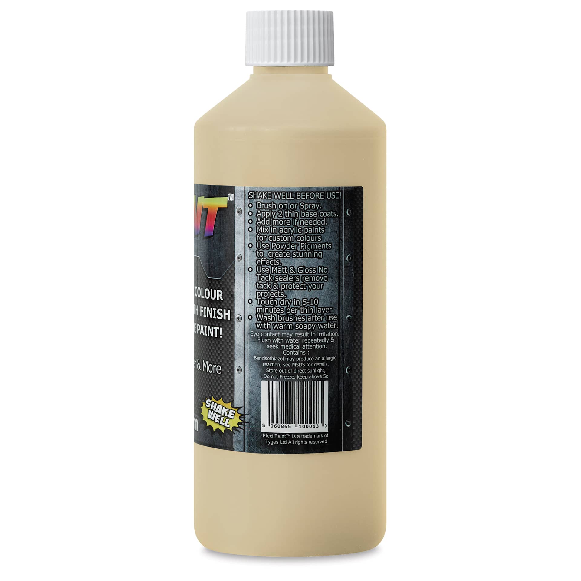 Flexi Paint Waterbased Flexible Cosplay Paint - Metallic Gold, 500 g (1.10 lb) back