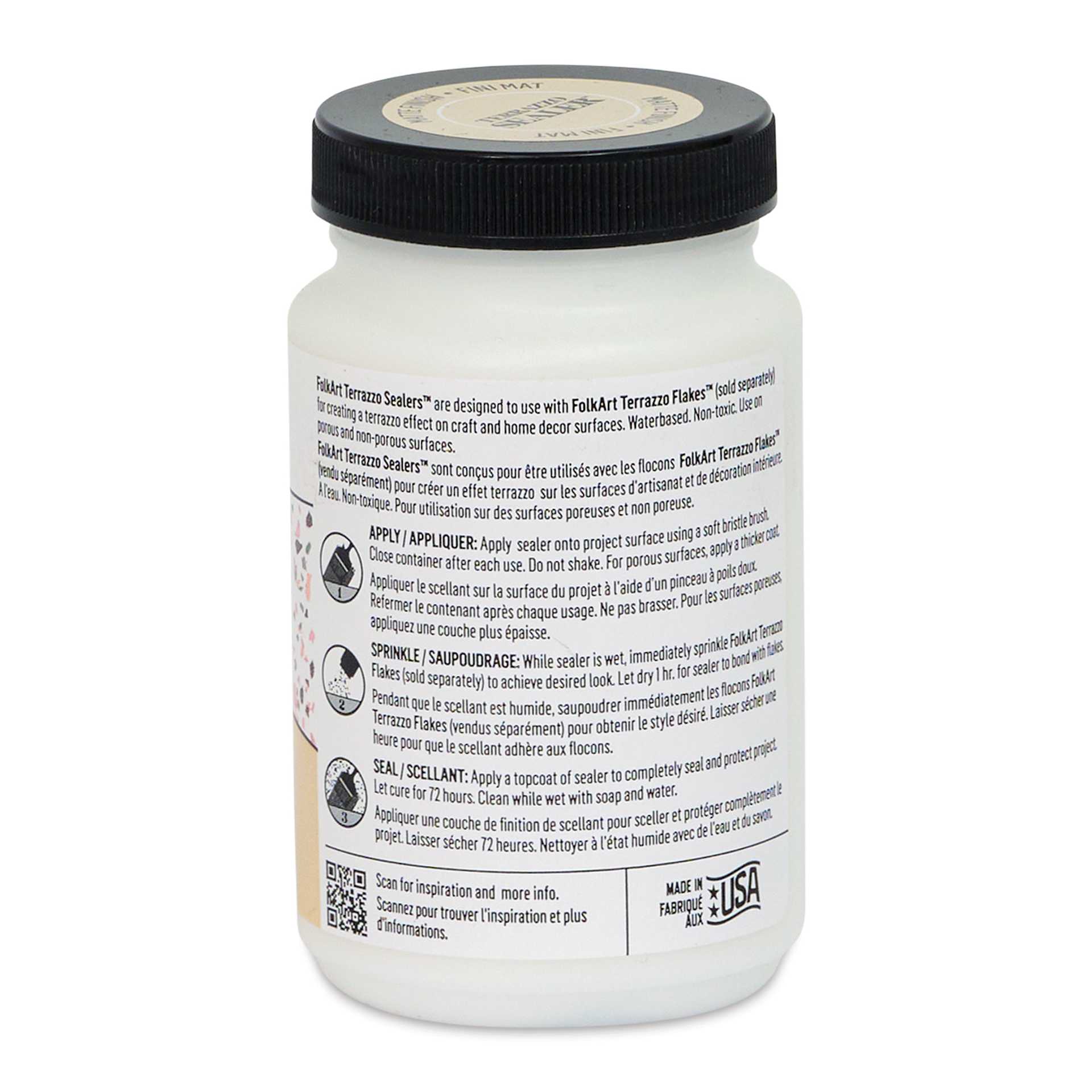 Plaid FolkArt Terrazzo Sealer - Matte, 8 oz back