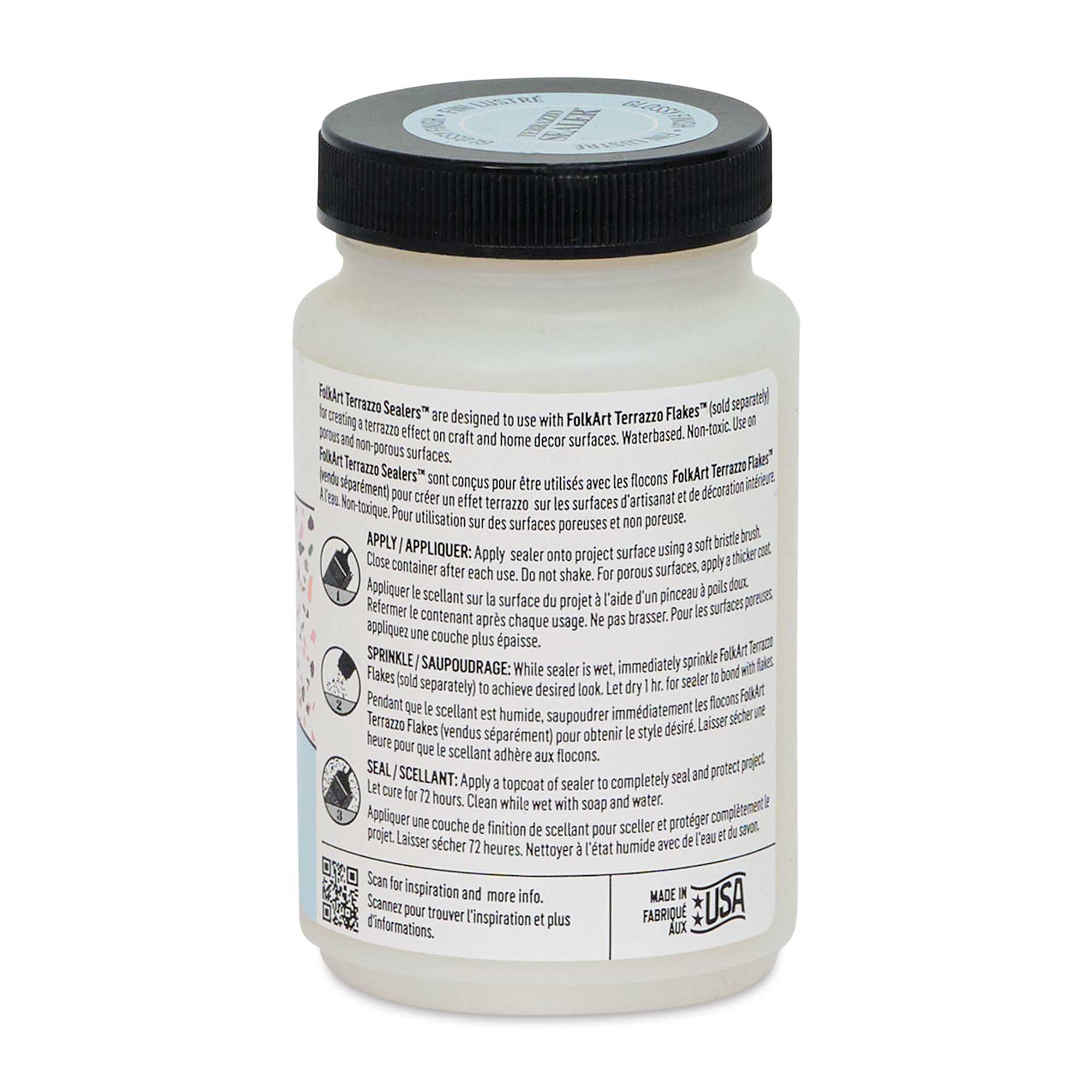 Plaid FolkArt Terrazzo Sealer - Gloss, 8 oz back