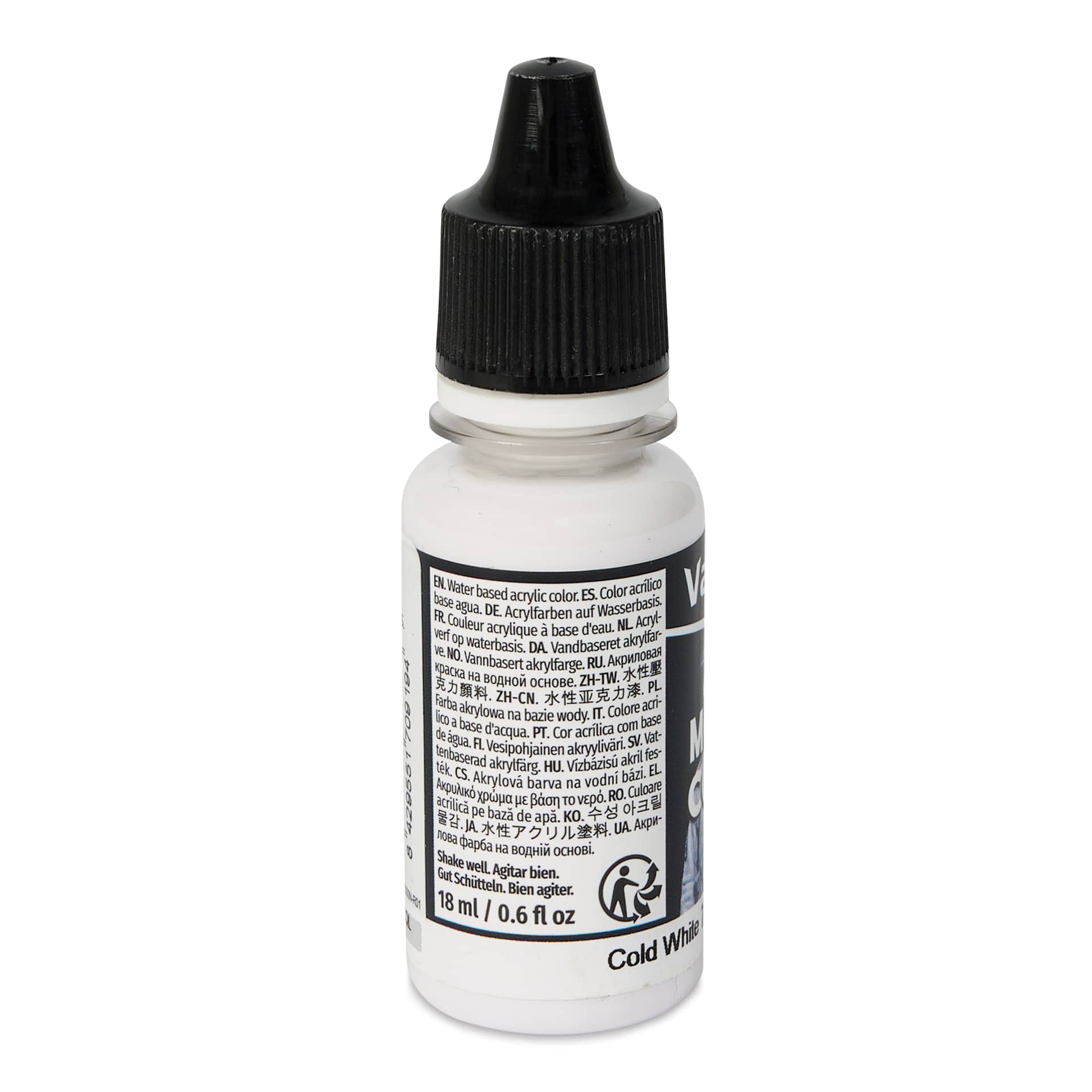 Vallejo Acrylic Model Color Paint - Cold White, 18 ml back