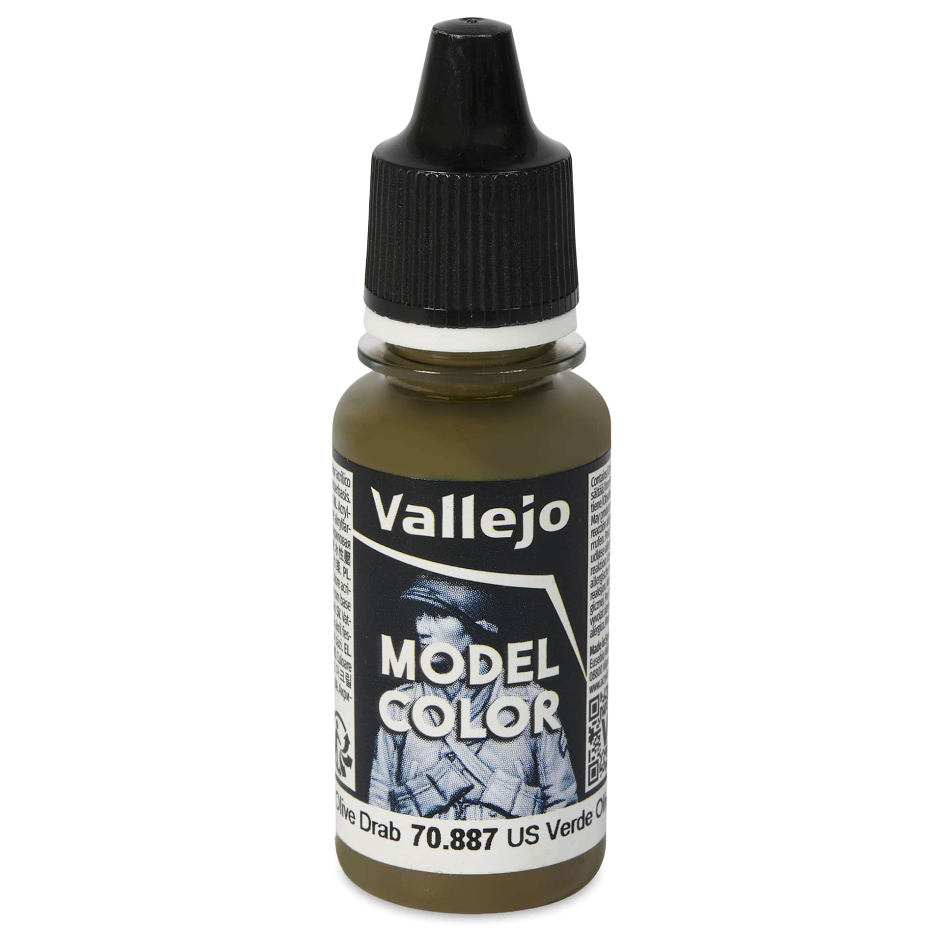 Vallejo Acrylic Model Color Paint - US Olive Drab, 18 ml