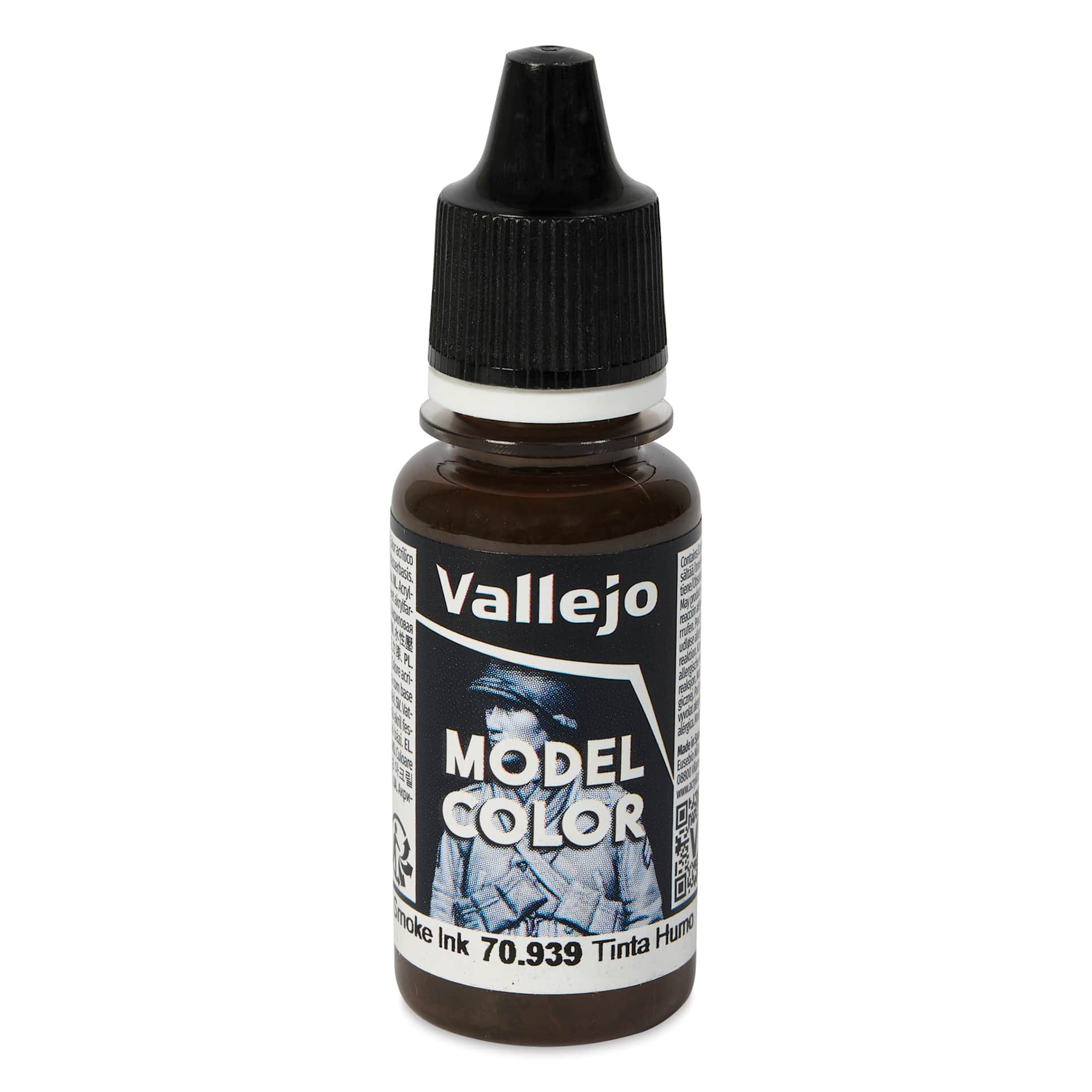 Vallejo Acrylic Model Color Paint - Smoke Ink, 18 ml
