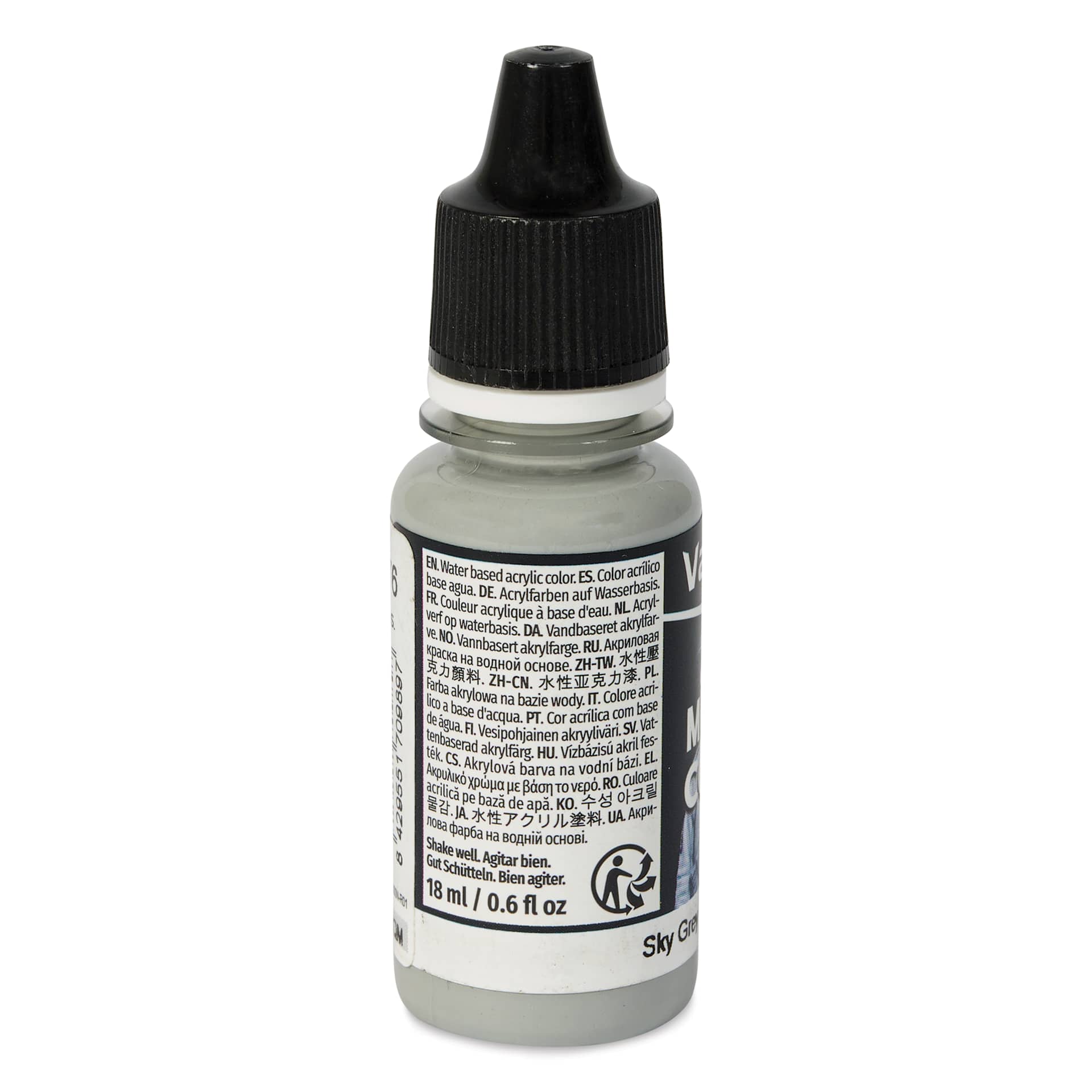 Vallejo Acrylic Model Color Paint - Sky Grey, 18 ml back