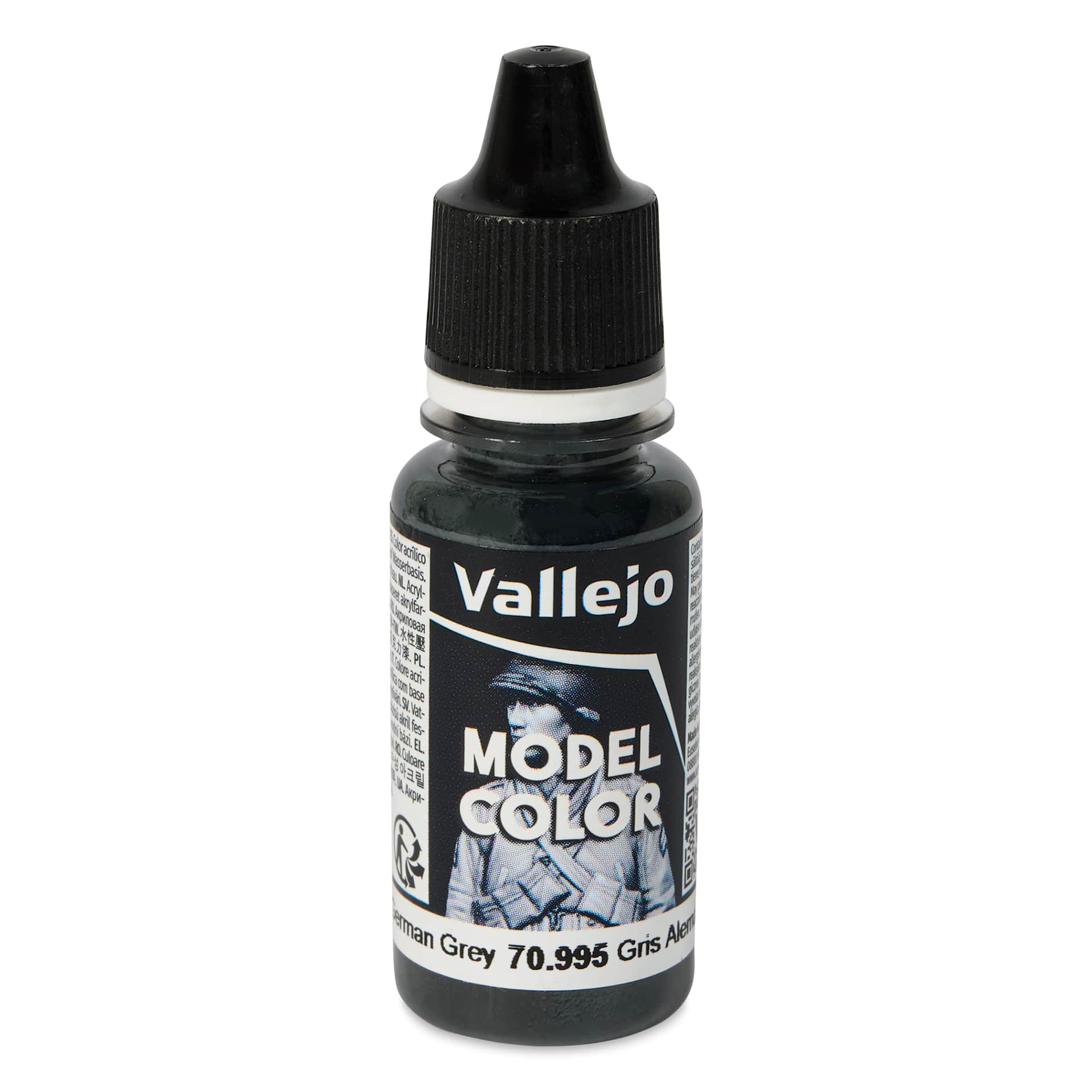 Vallejo Acrylic Model Color Paint - German Grey, 18 ml