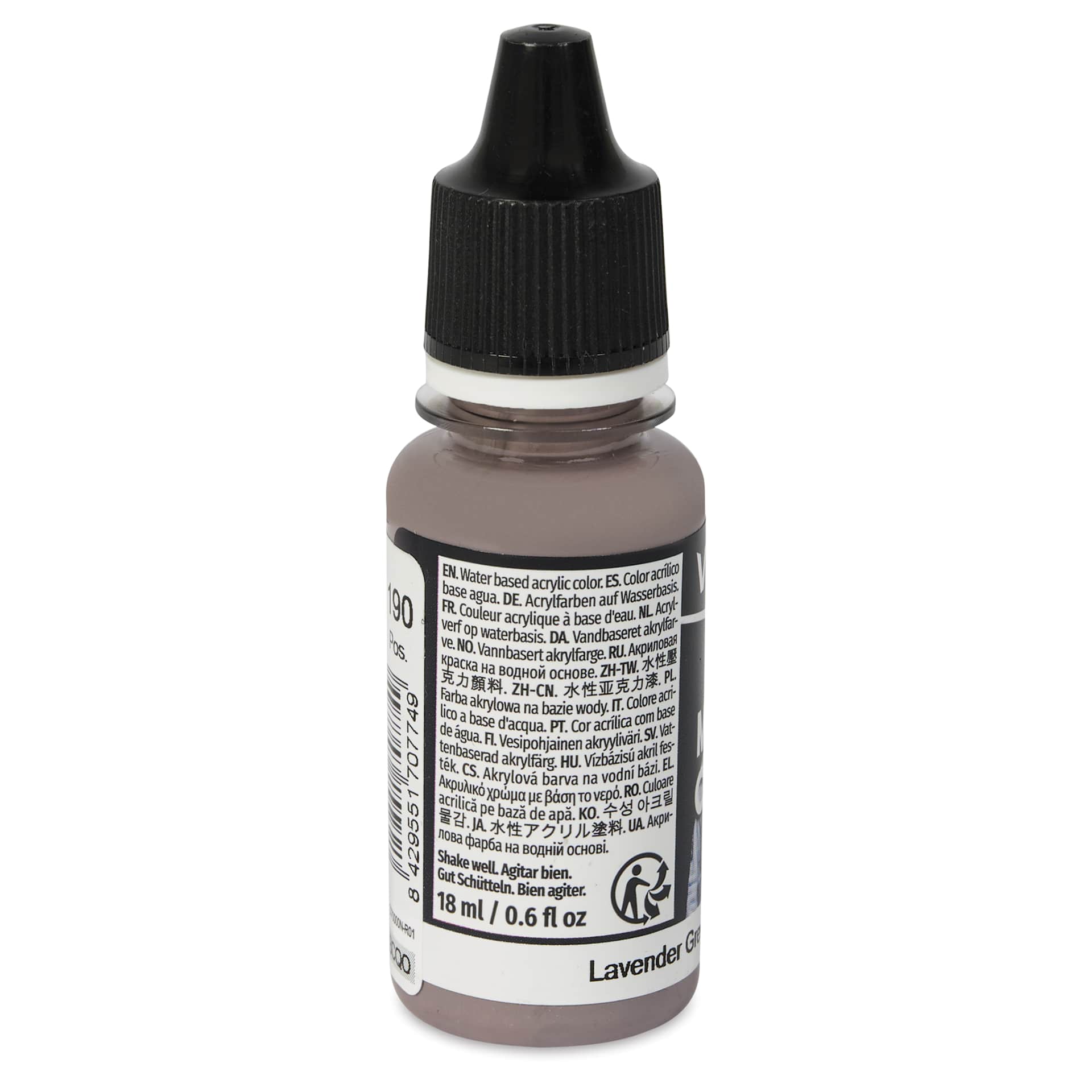 Vallejo Acrylic Model Color Paint - Lavender Grey, 18 ml back