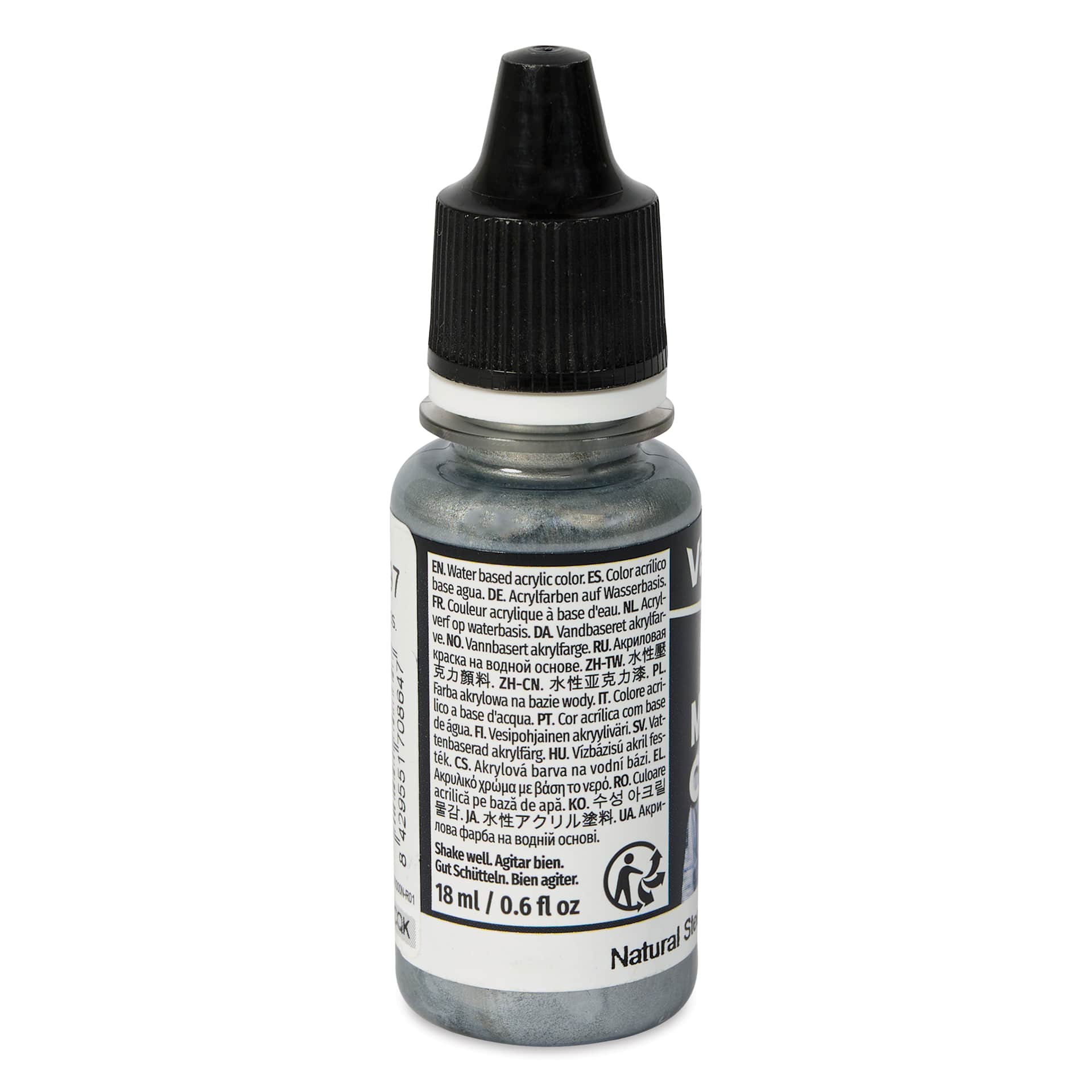 Vallejo Acrylic Model Color Paint - Natural Steel, 18 ml back