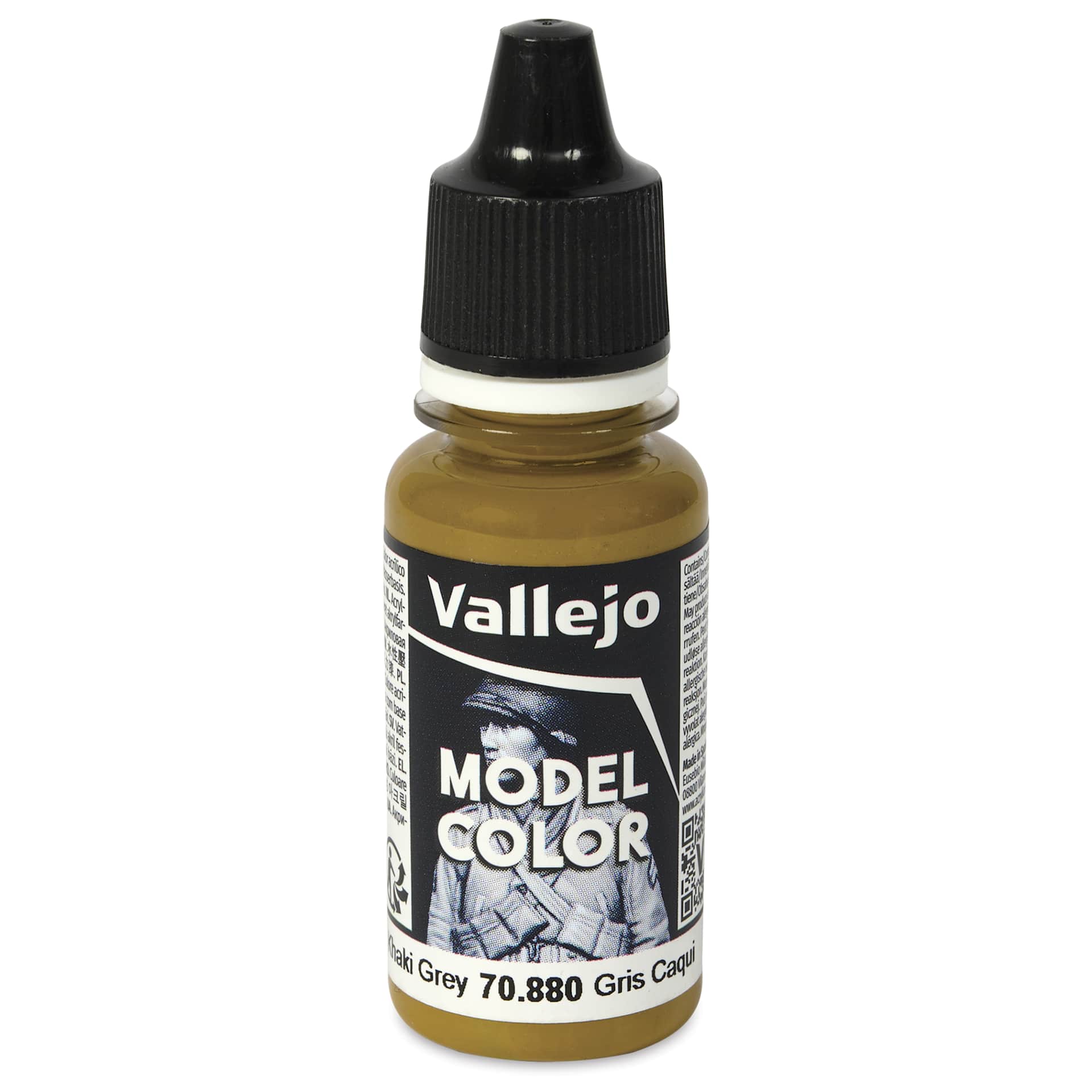 Vallejo Acrylic Model Color Paint - Khaki Grey, 18 ml