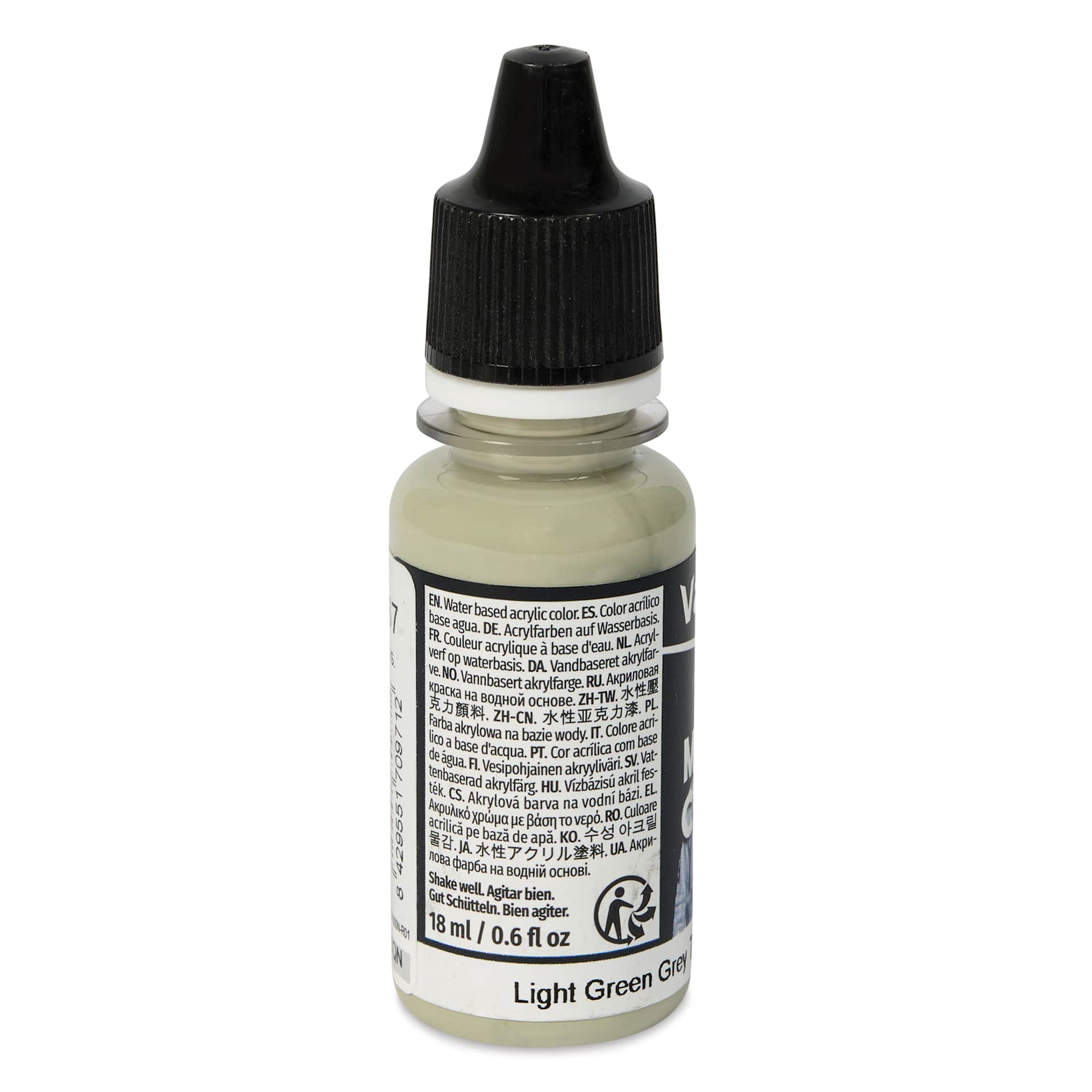 Vallejo Acrylic Model Color Paint - Light Green Grey, 18 ml back