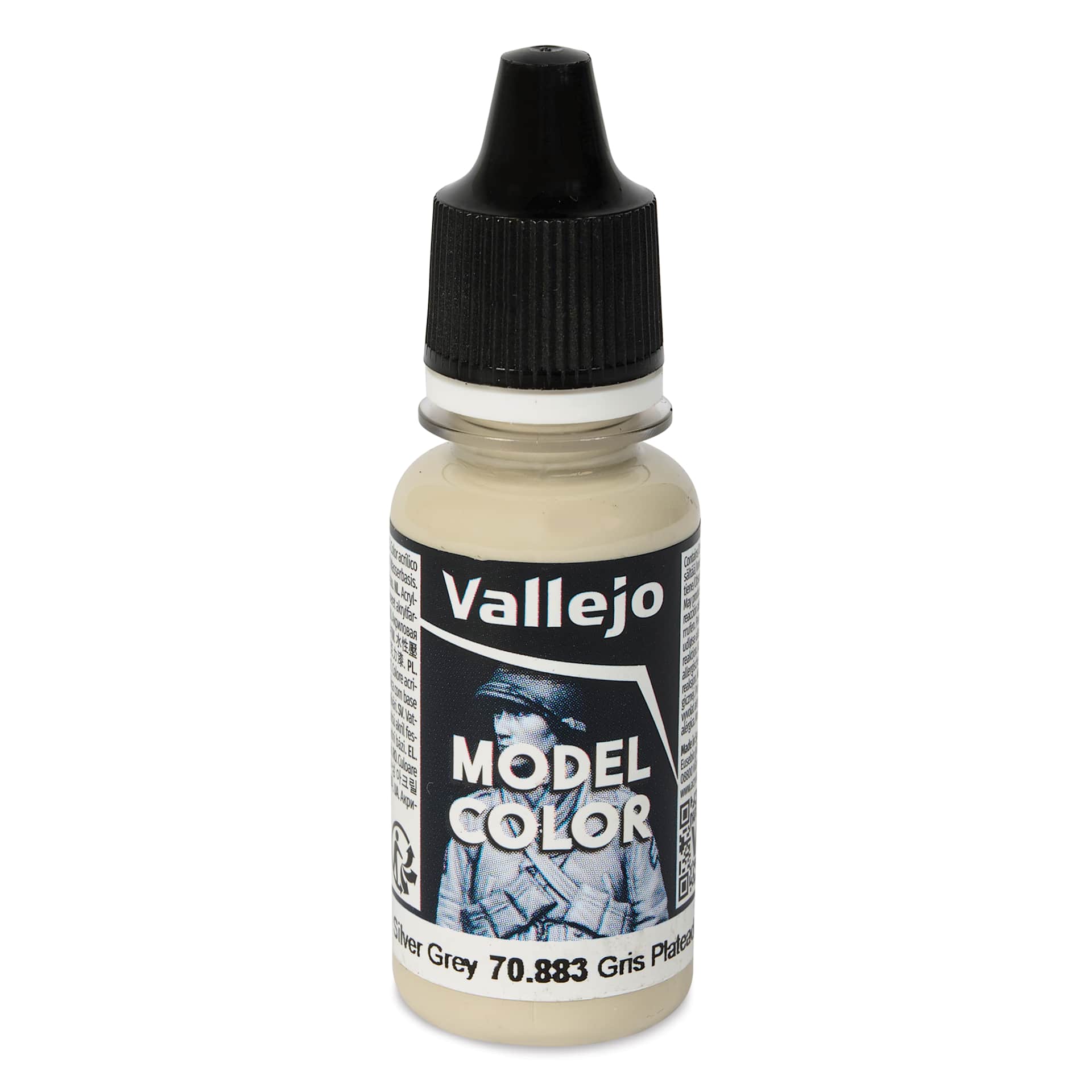 Vallejo Acrylic Model Color Paint - Silver Grey, 18 ml