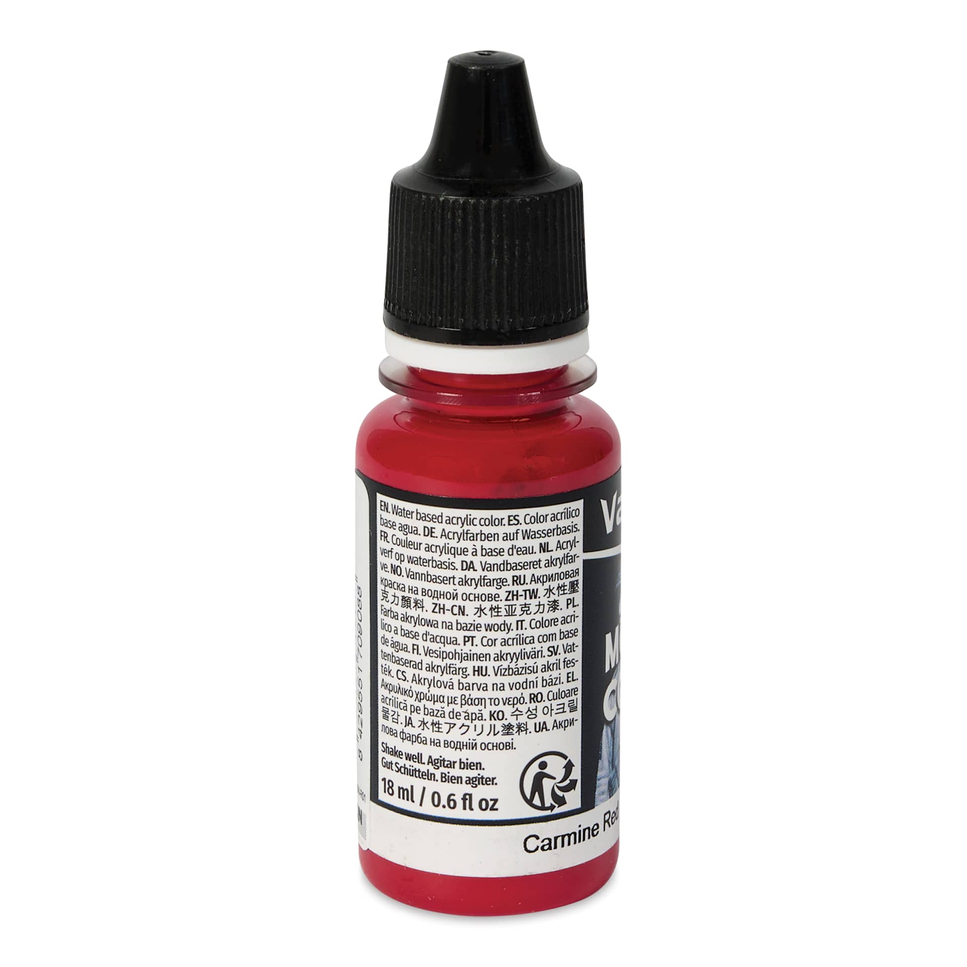 Vallejo Acrylic Model Color Paint - Carmine Red, 18 ml back