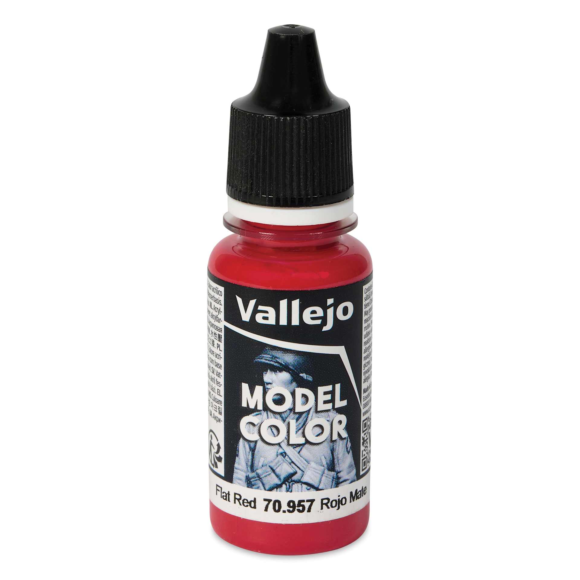 Vallejo Acrylic Model Color Paint - Flat Red, 18 ml