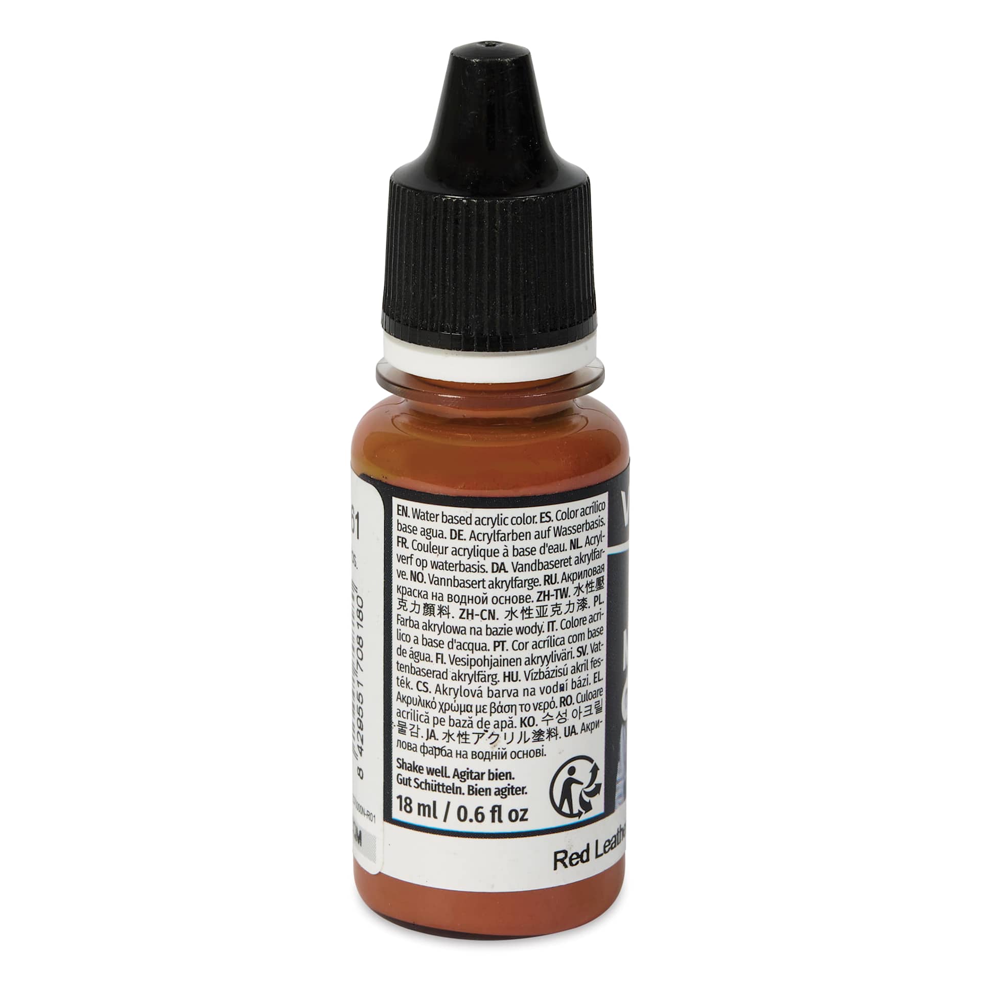 Vallejo Acrylic Model Color Paint - Red Leather, 18 ml back