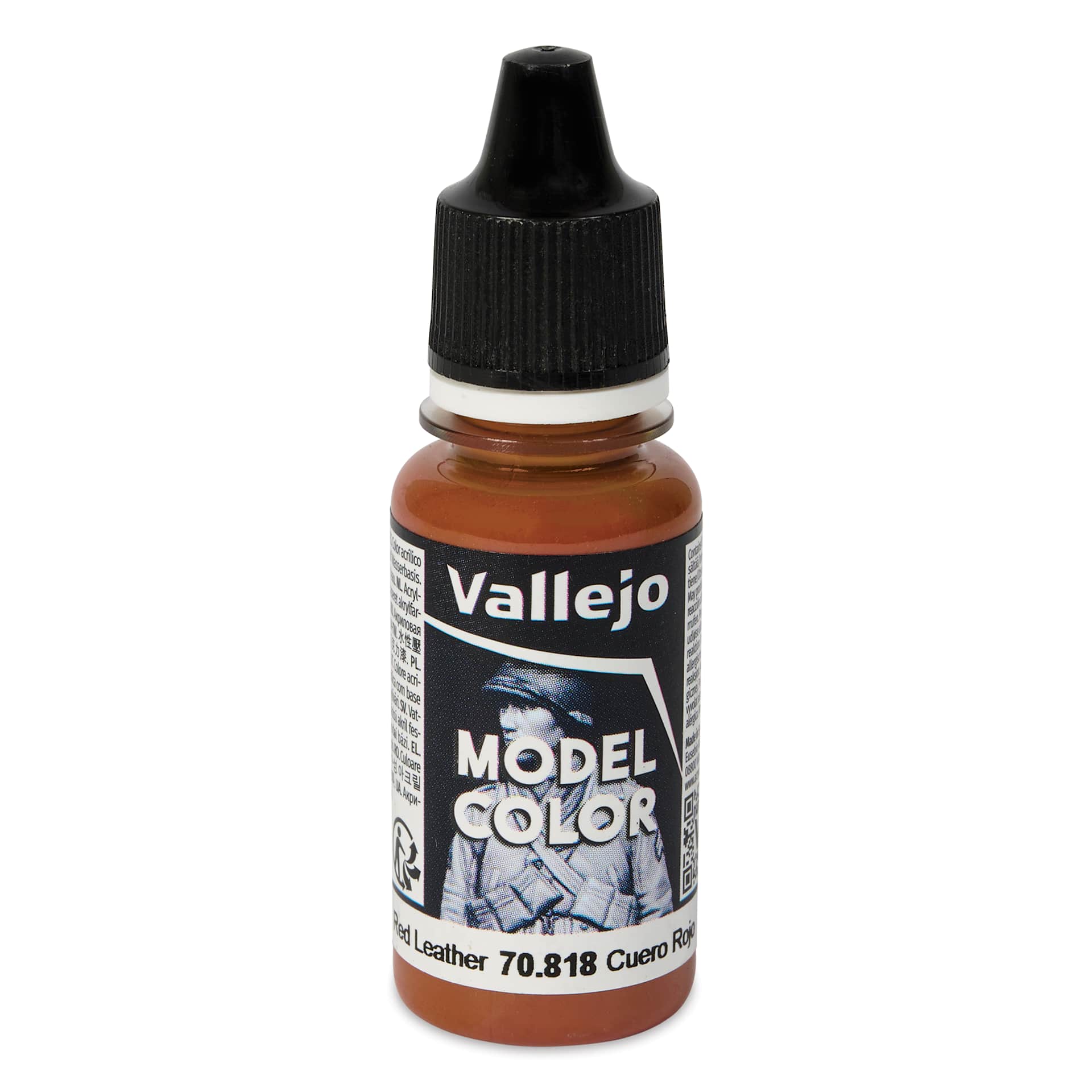 Vallejo Acrylic Model Color Paint - Red Leather, 18 ml