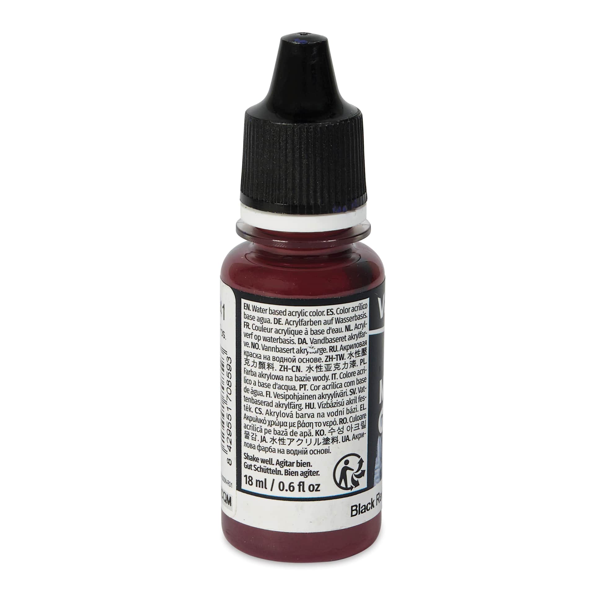 Vallejo Acrylic Model Color Paint - Black Red, 18 ml back