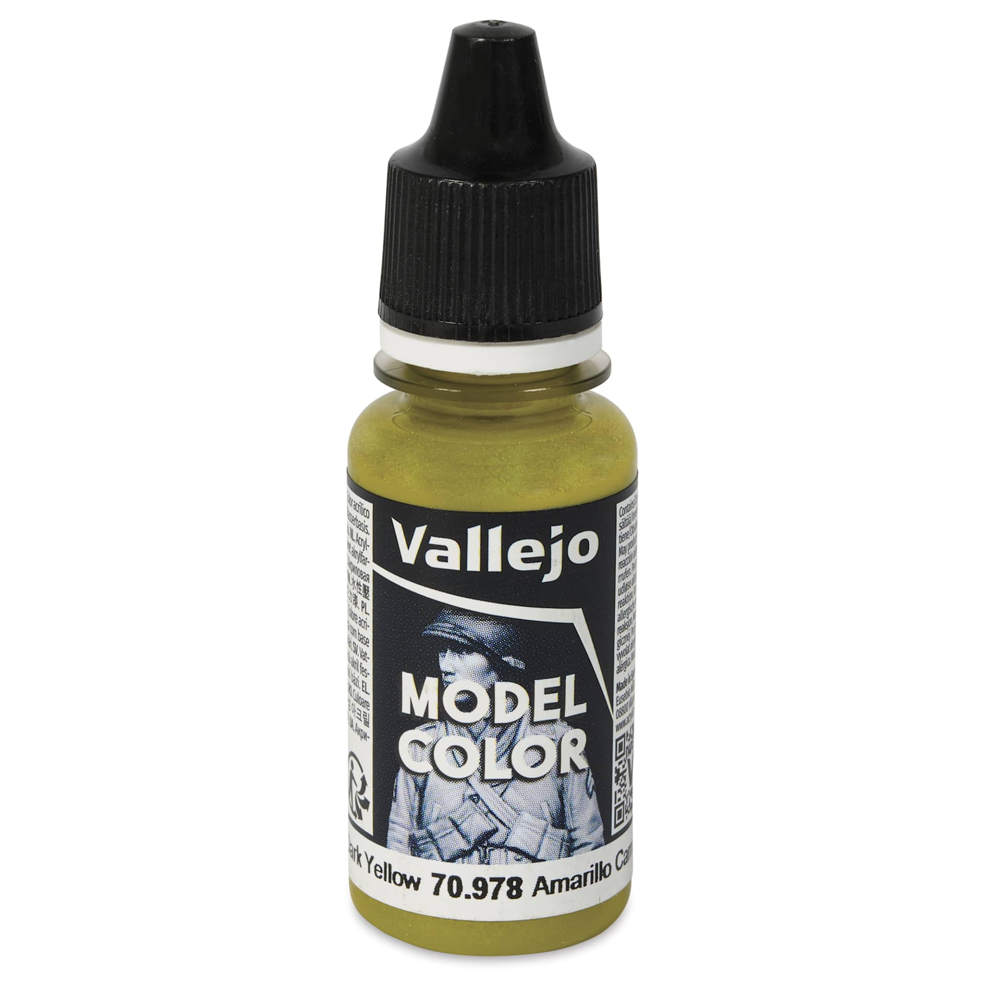 Vallejo Acrylic Model Color Paint - Dark Yellow, 18 ml