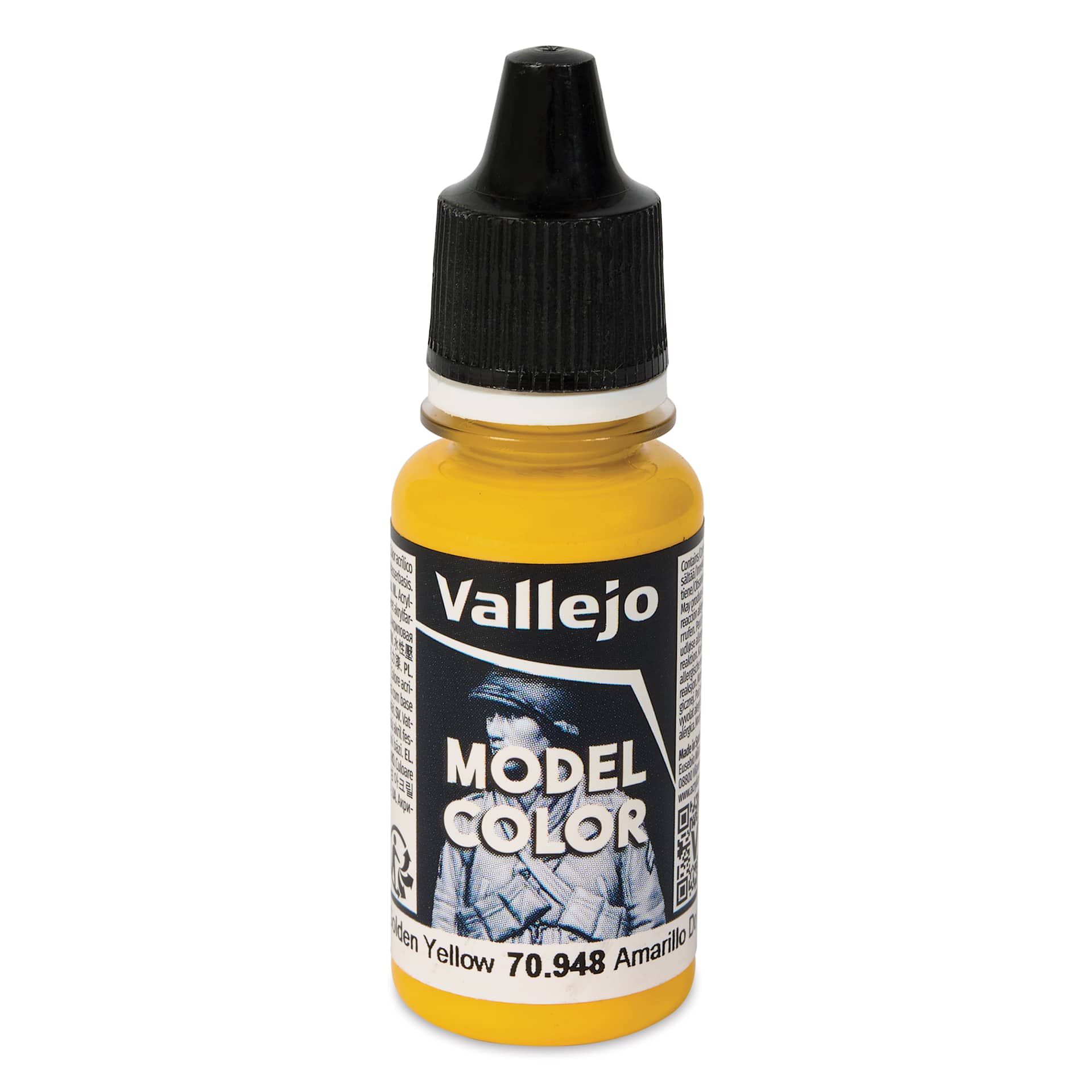 Vallejo Acrylic Model Color Paint - Golden Yellow, 18 ml