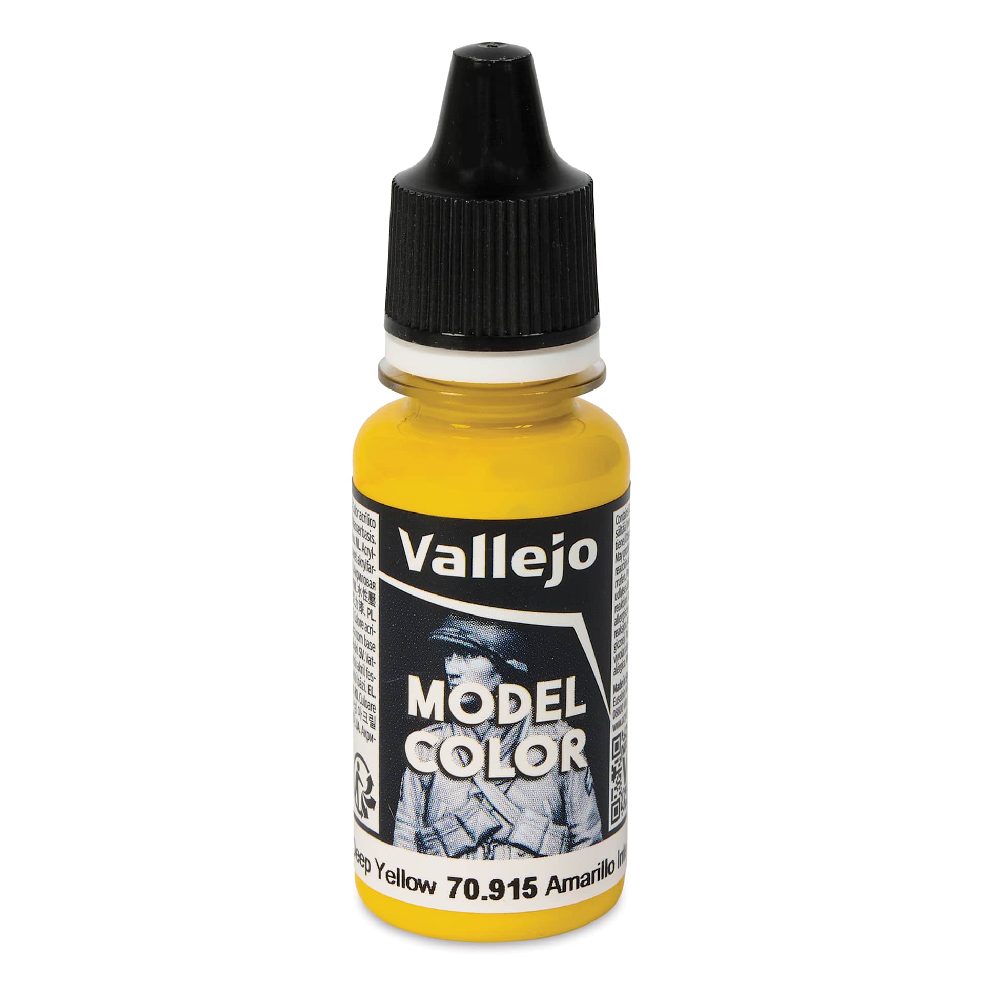 Vallejo Acrylic Model Color Paint - Deep Yellow, 18 ml