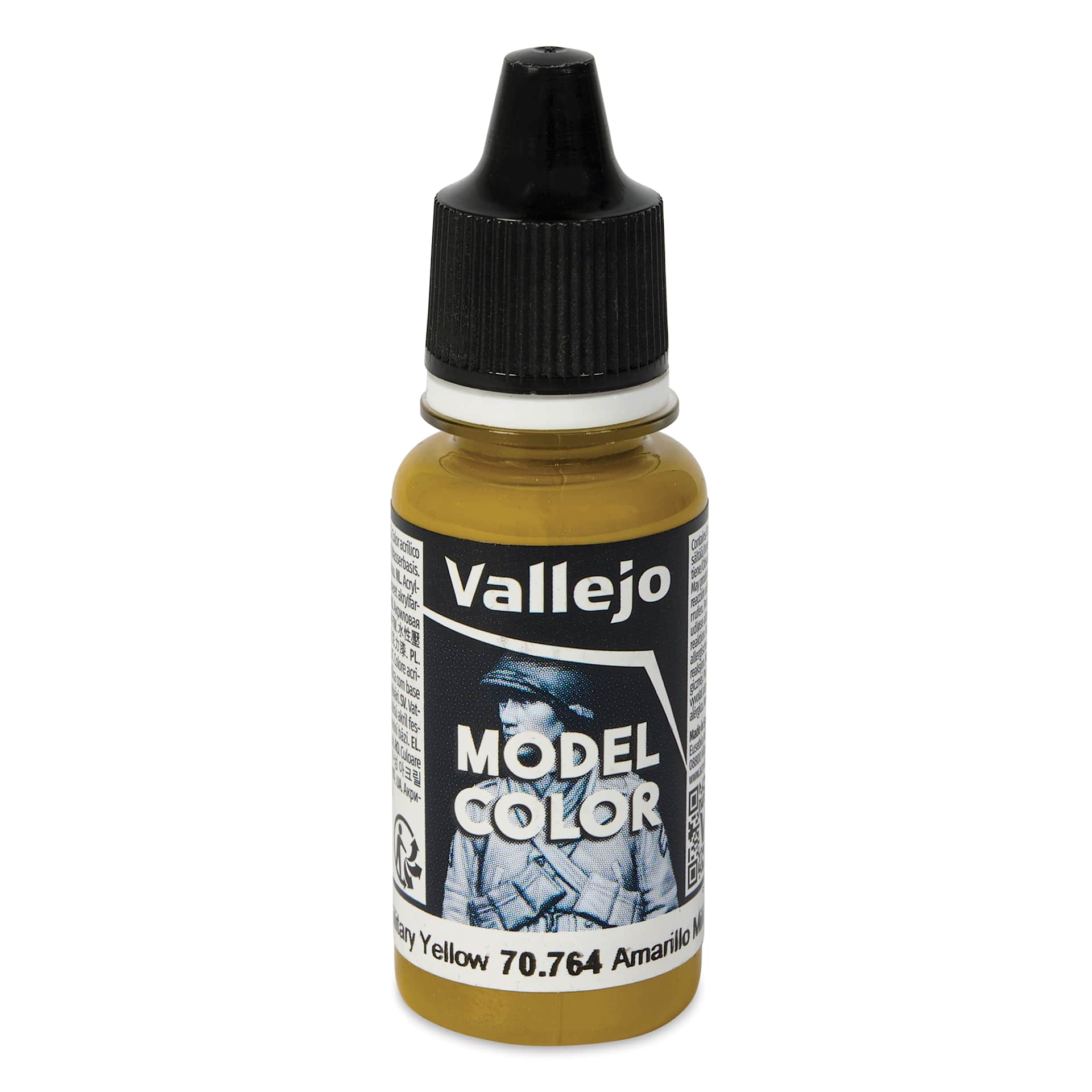 Vallejo Acrylic Model Color Paint - Military Yellow, 18 ml