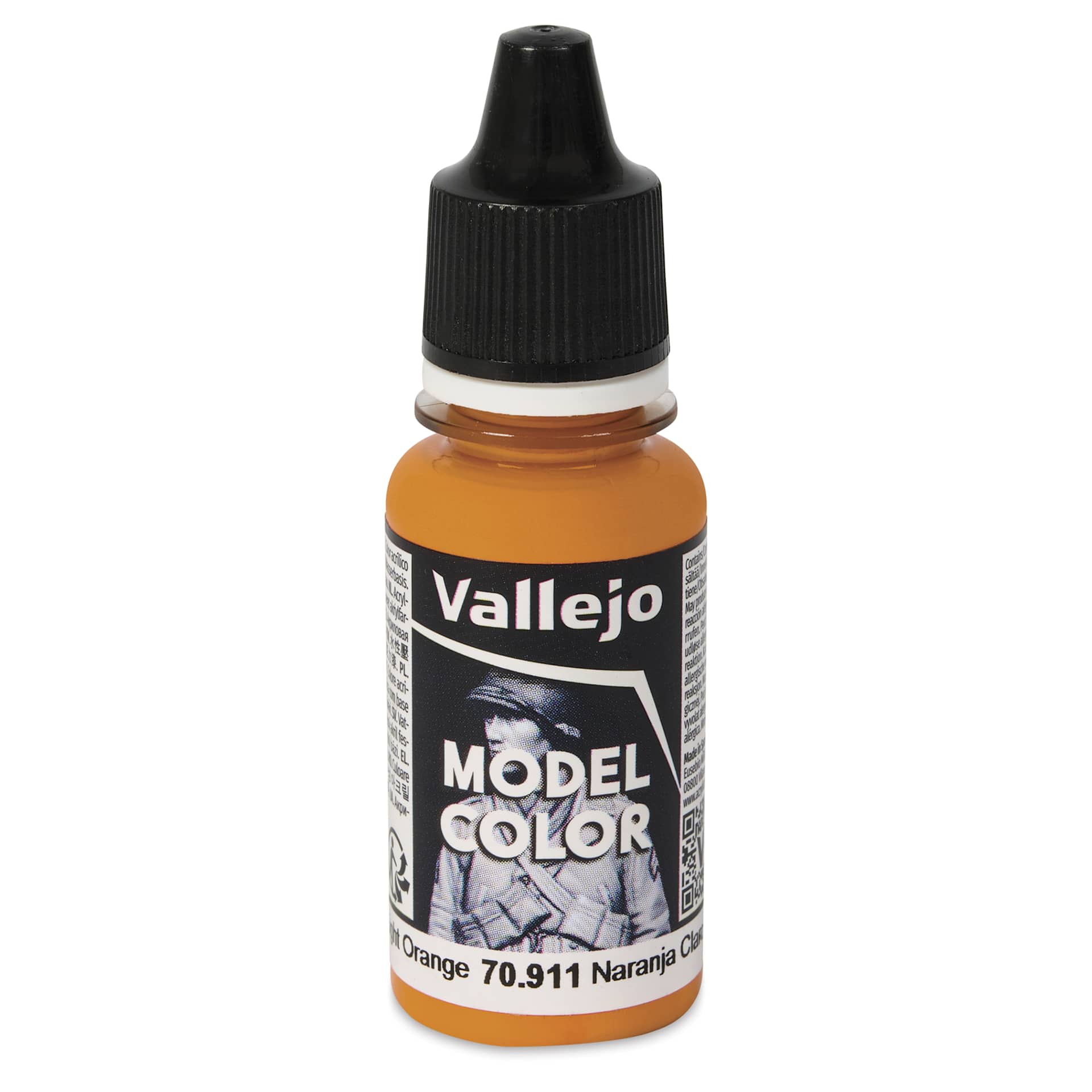 Vallejo Acrylic Model Color Paint - Light Orange, 18 ml