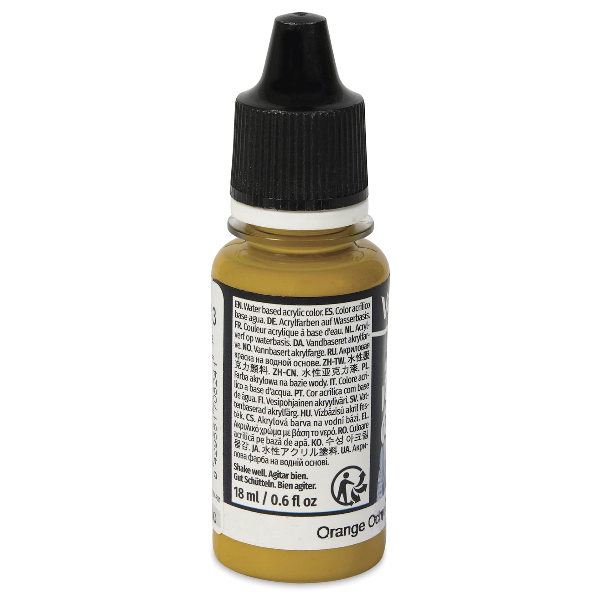 Vallejo Acrylic Model Color Paint - Orange Ochre, 18 ml back
