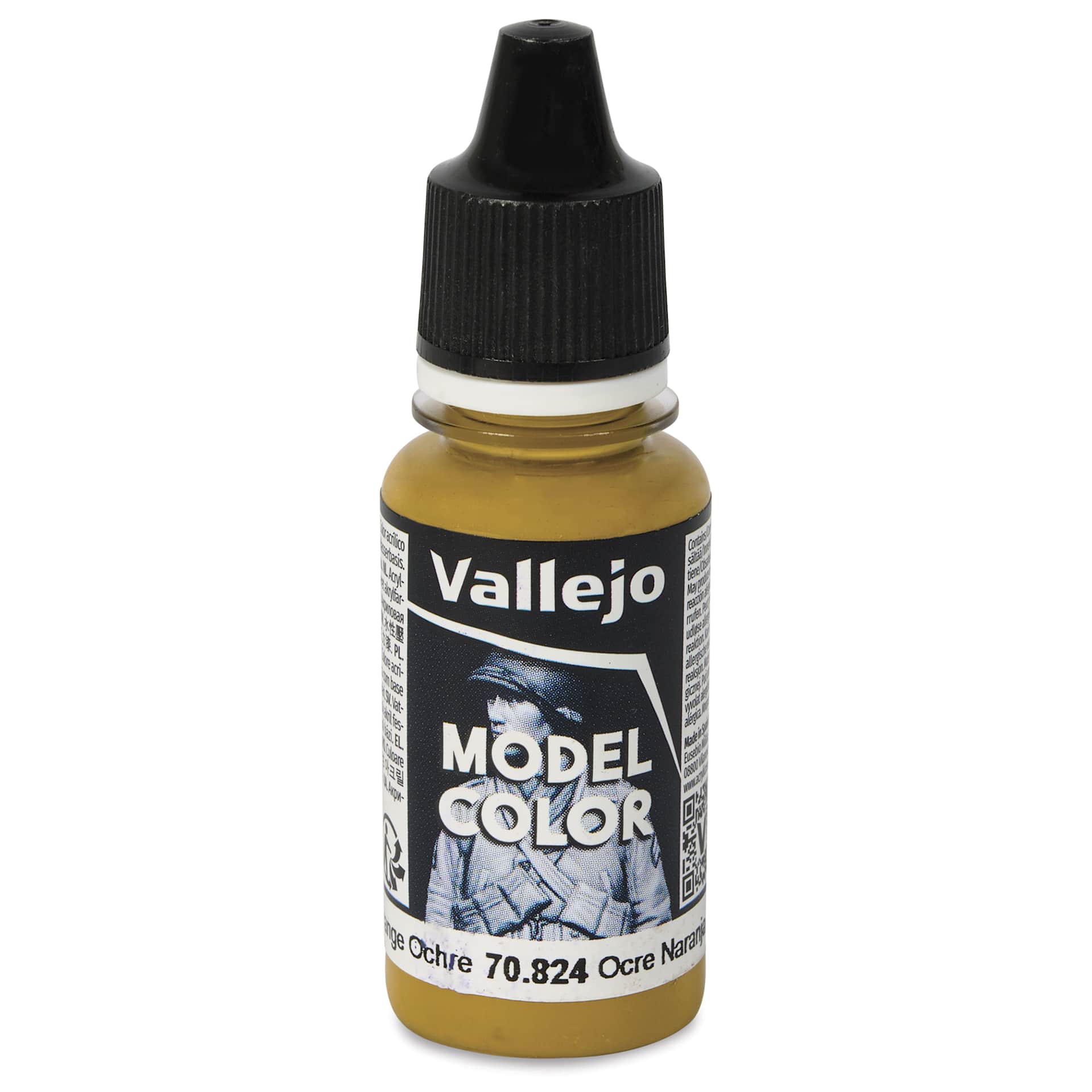 Vallejo Acrylic Model Color Paint - Orange Ochre, 18 ml