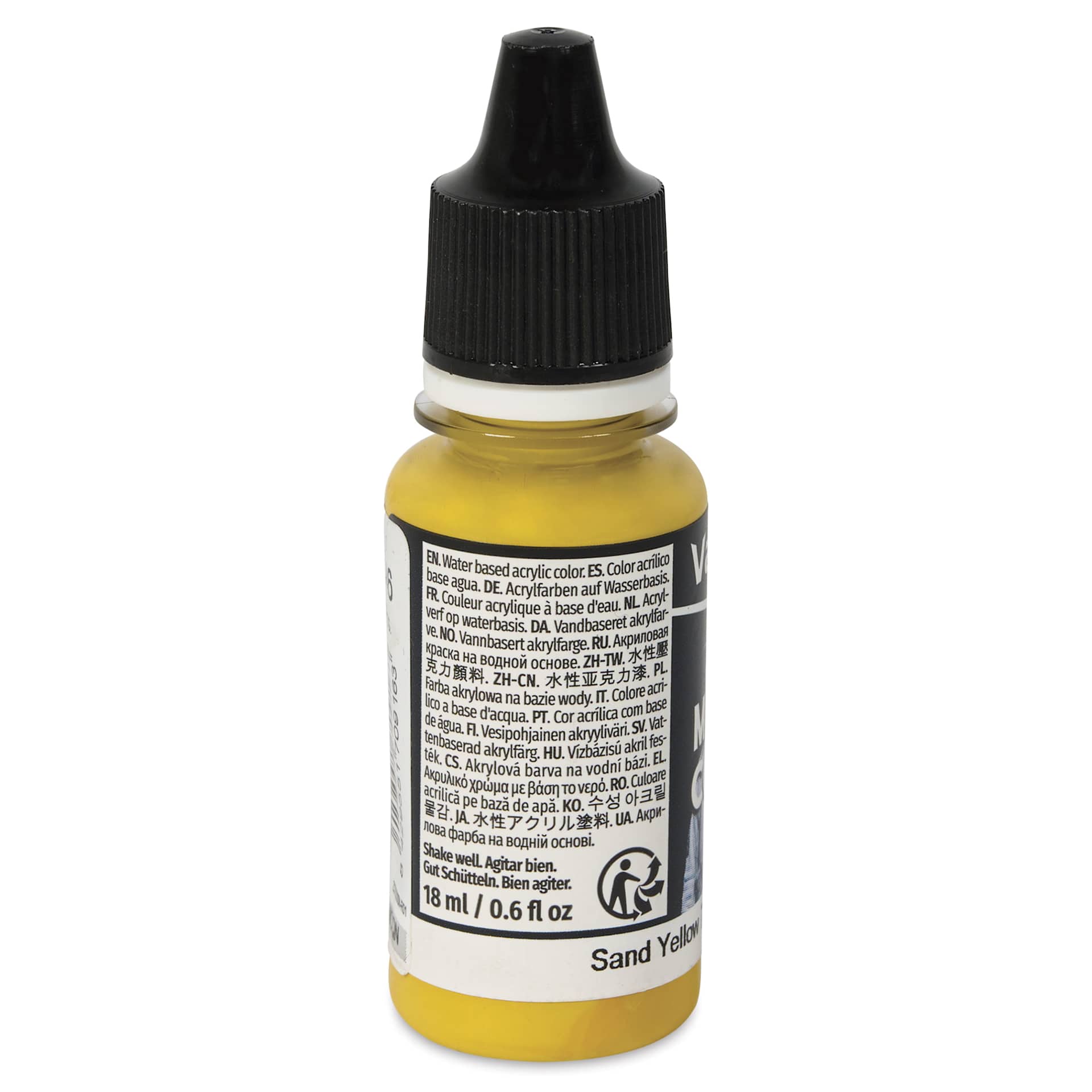 Vallejo Acrylic Model Color Paint - Sand Yellow, 18 ml back
