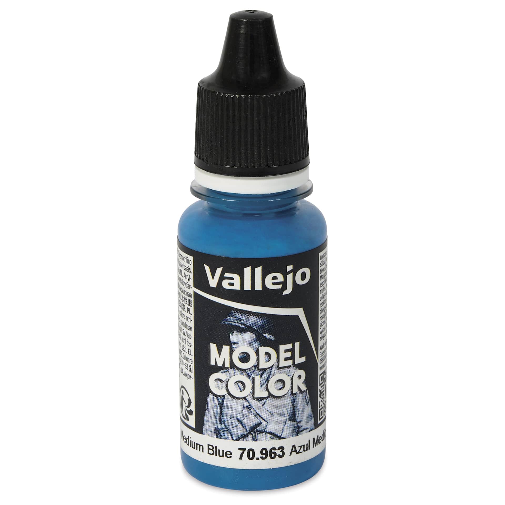 Vallejo Acrylic Model Color Paint - Medium Blue, 18 ml